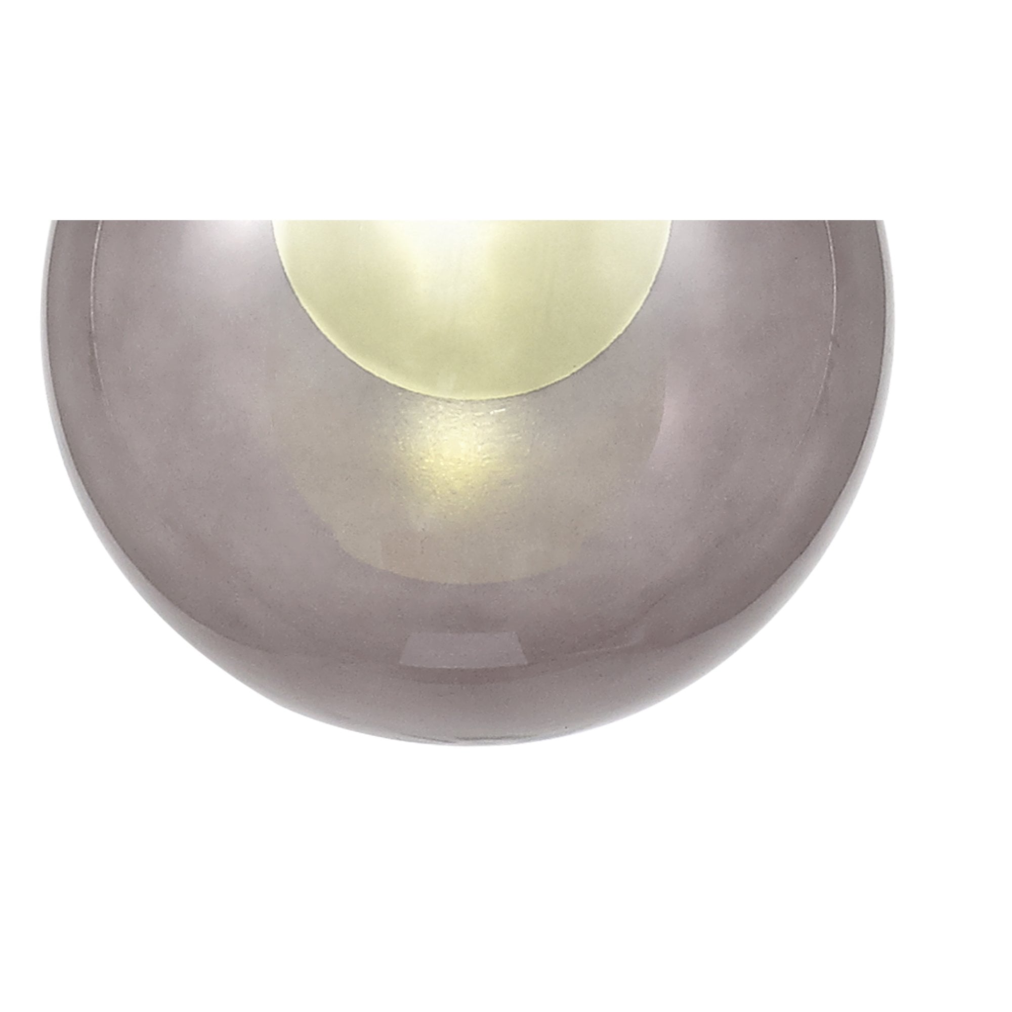 Fabula Tamworth 8 Light Telescopic Semi Flush - Round Shades with Inner Frosted Globes - French Gold, Smoked & Frosted Glass