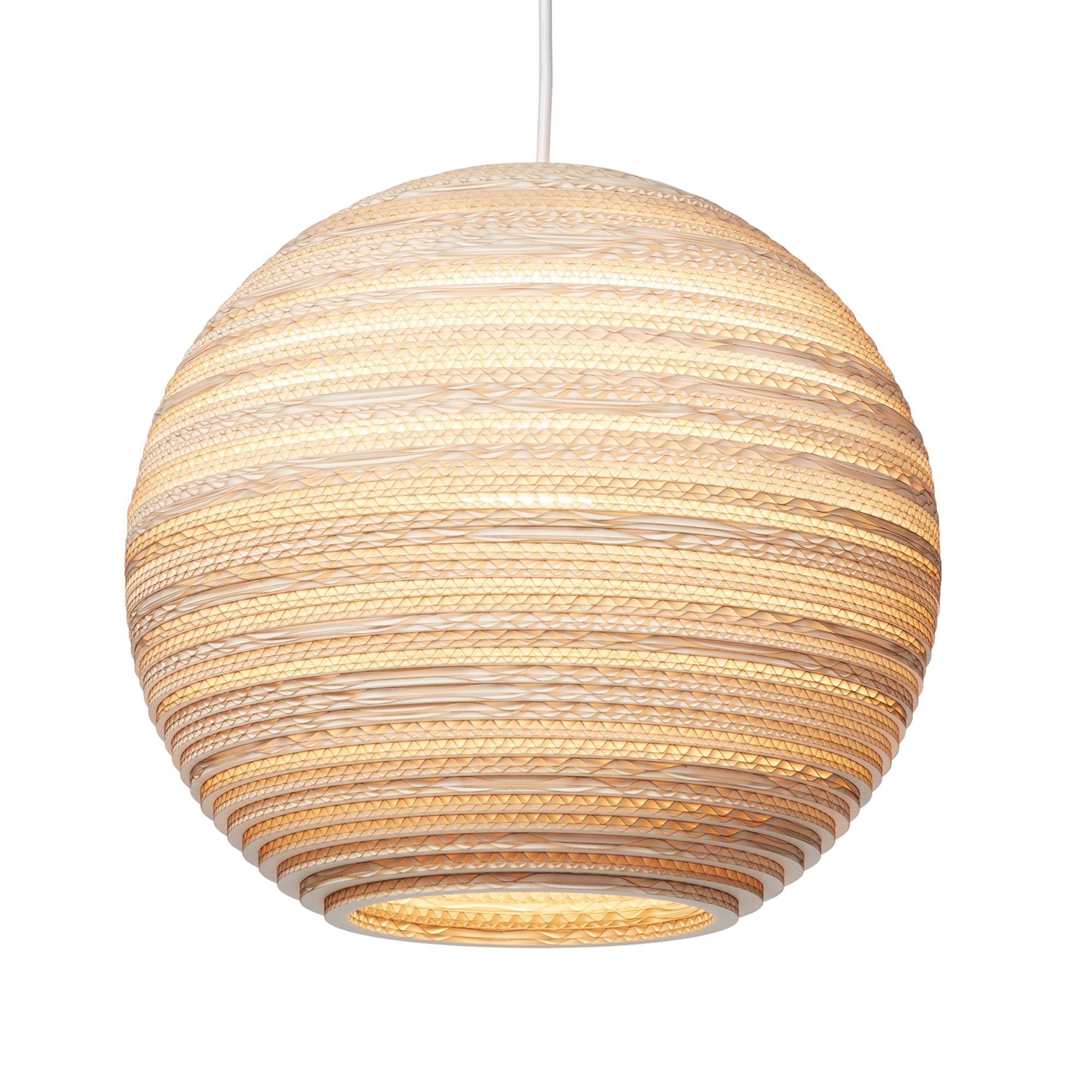 Graypants Scraplights Moon 14 Pendant - Blonde - 36cm Diameter