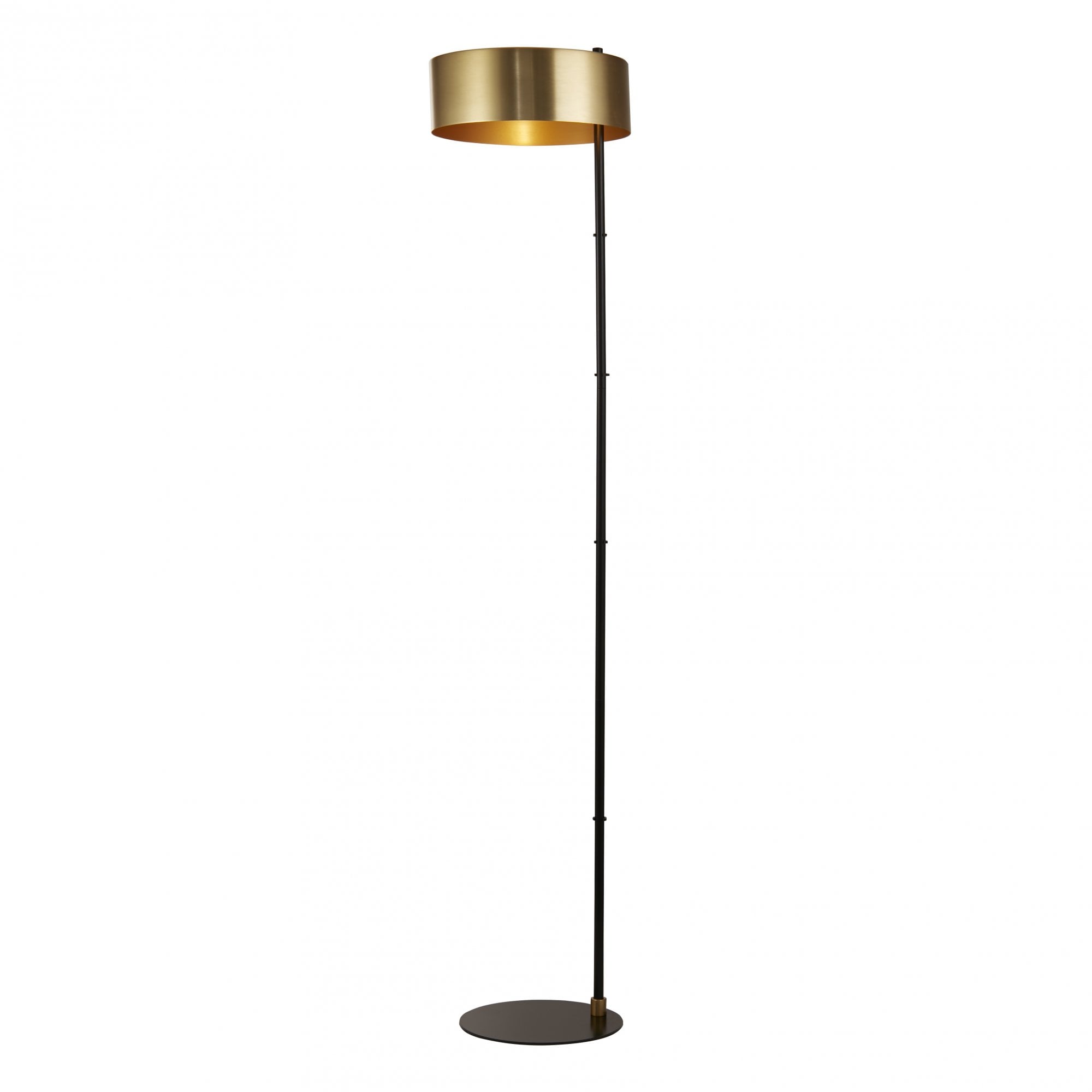 Searchlight Kearsley Floor Lamp - Black & Gold Metal