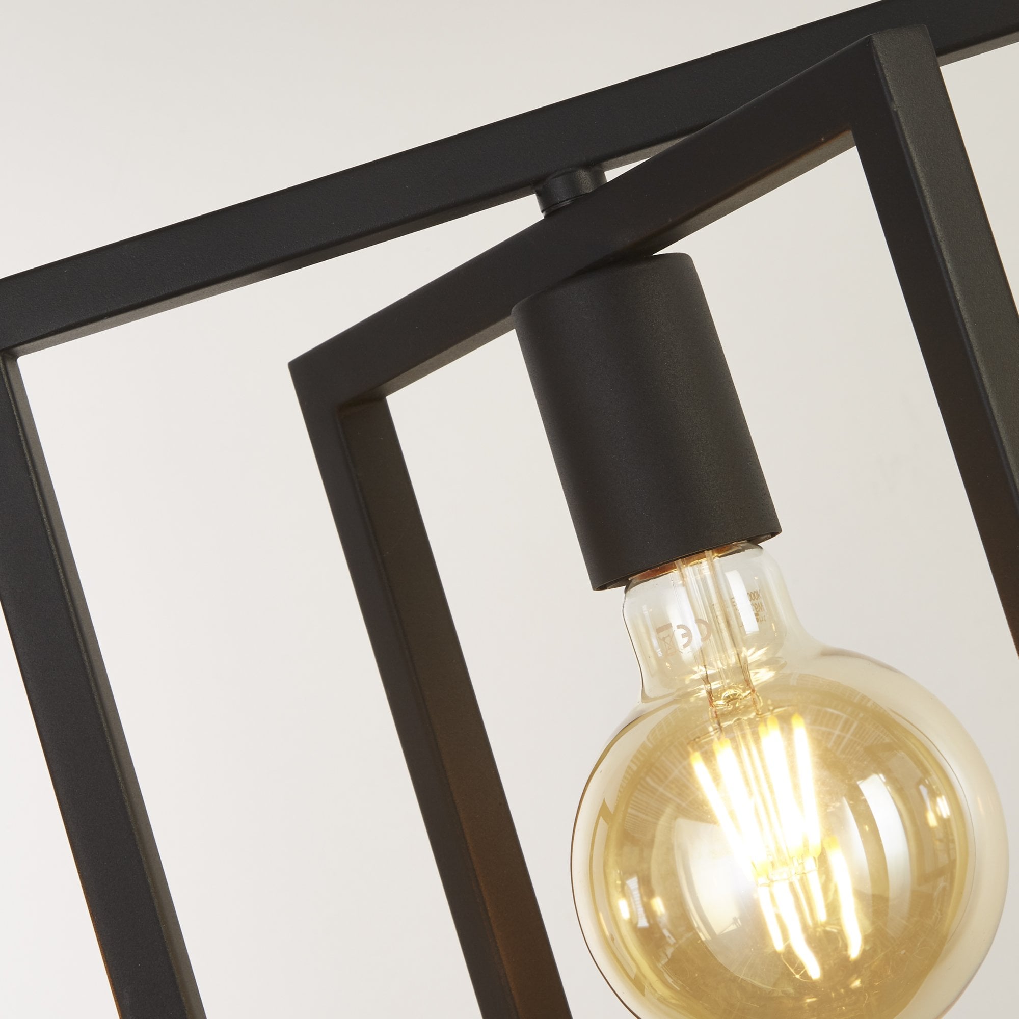 Searchlight Pickwick 4 Light Pendant - Matt Black Metal