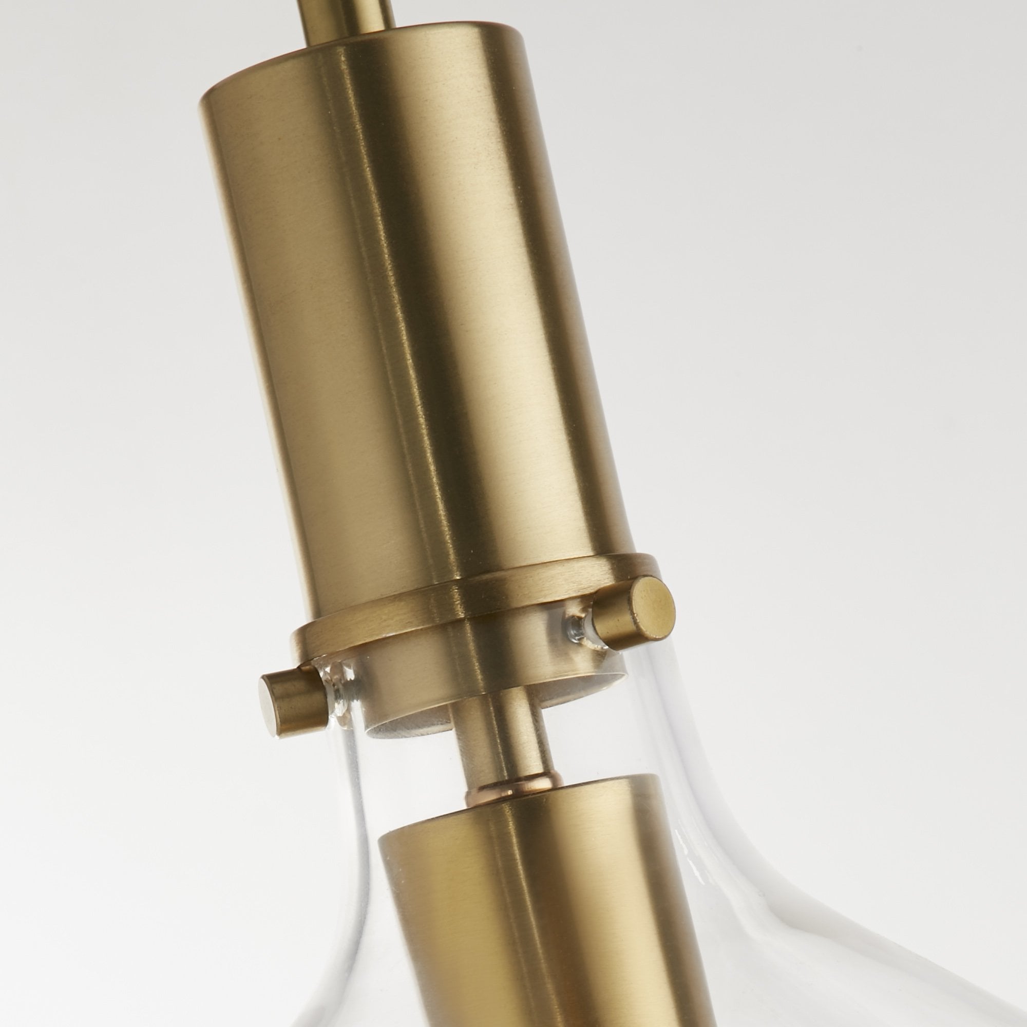 Searchlight Manesty Pendant - Brass Metal & Glass