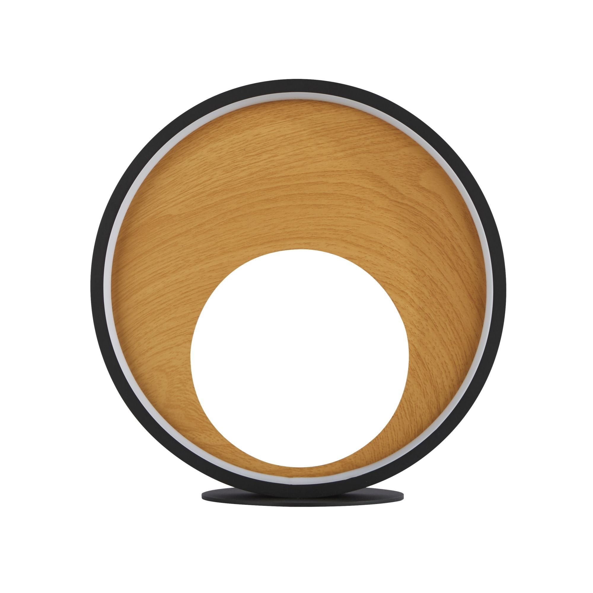 Searchlight Chambers Table Lamp - Black Metal & Wood