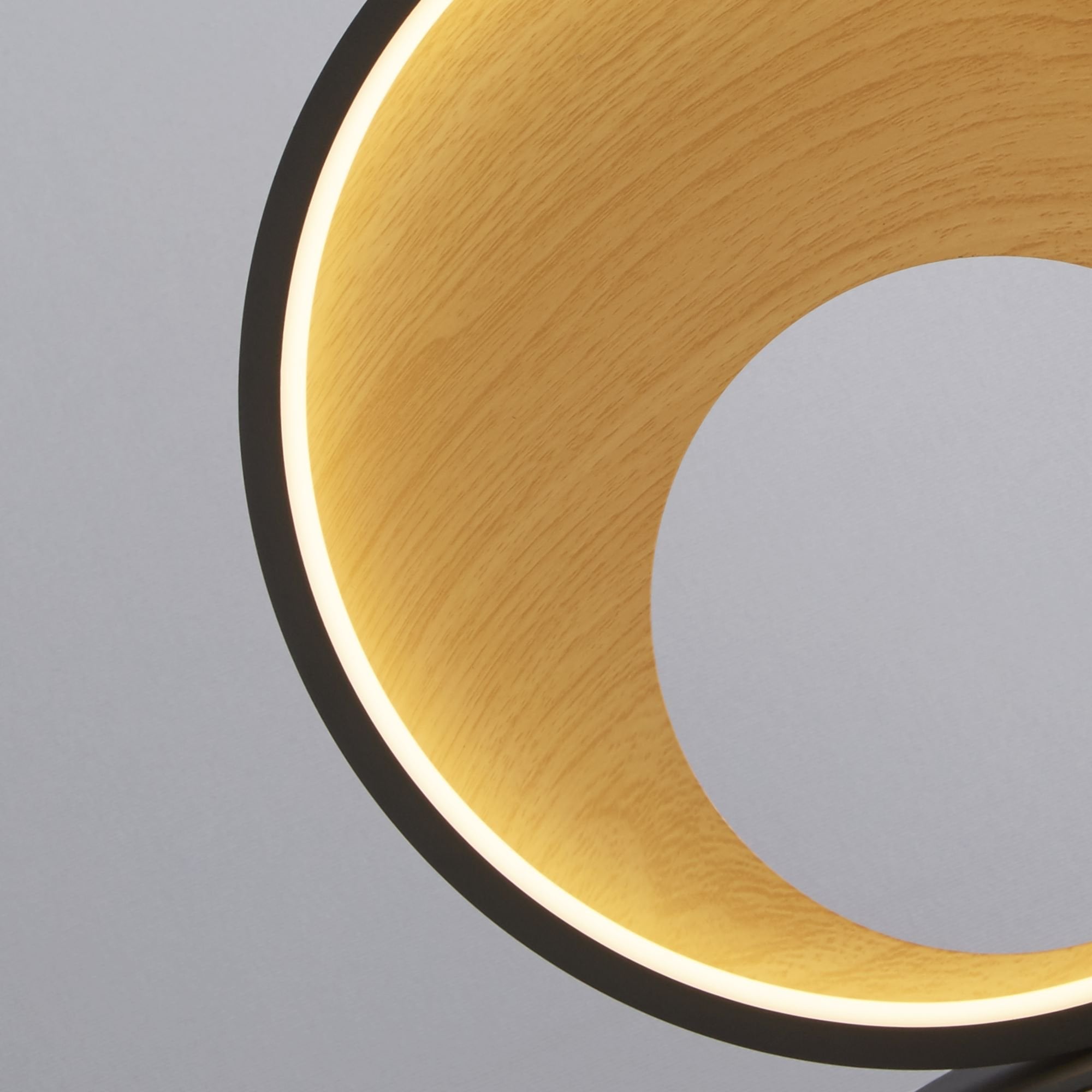 Searchlight Chambers Table Lamp - Black Metal & Wood