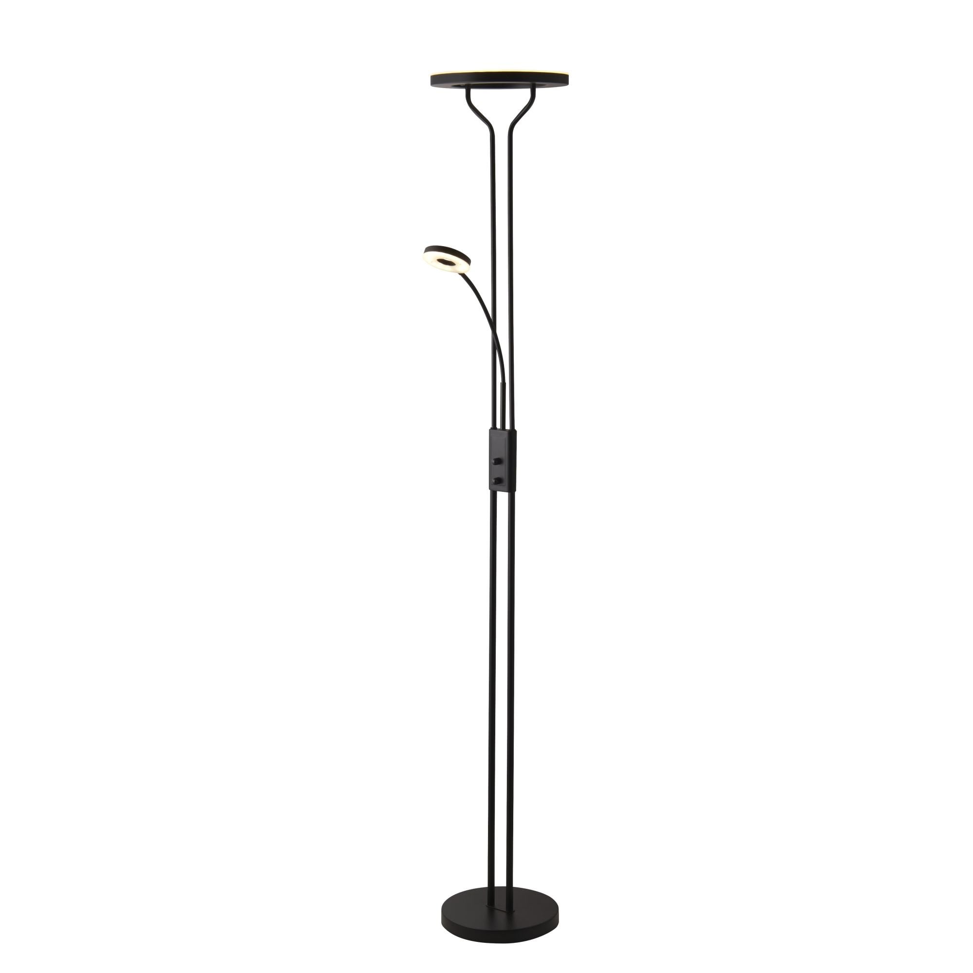 Searchlight Merlin Mother & Child Floor Lamp - Matt Black