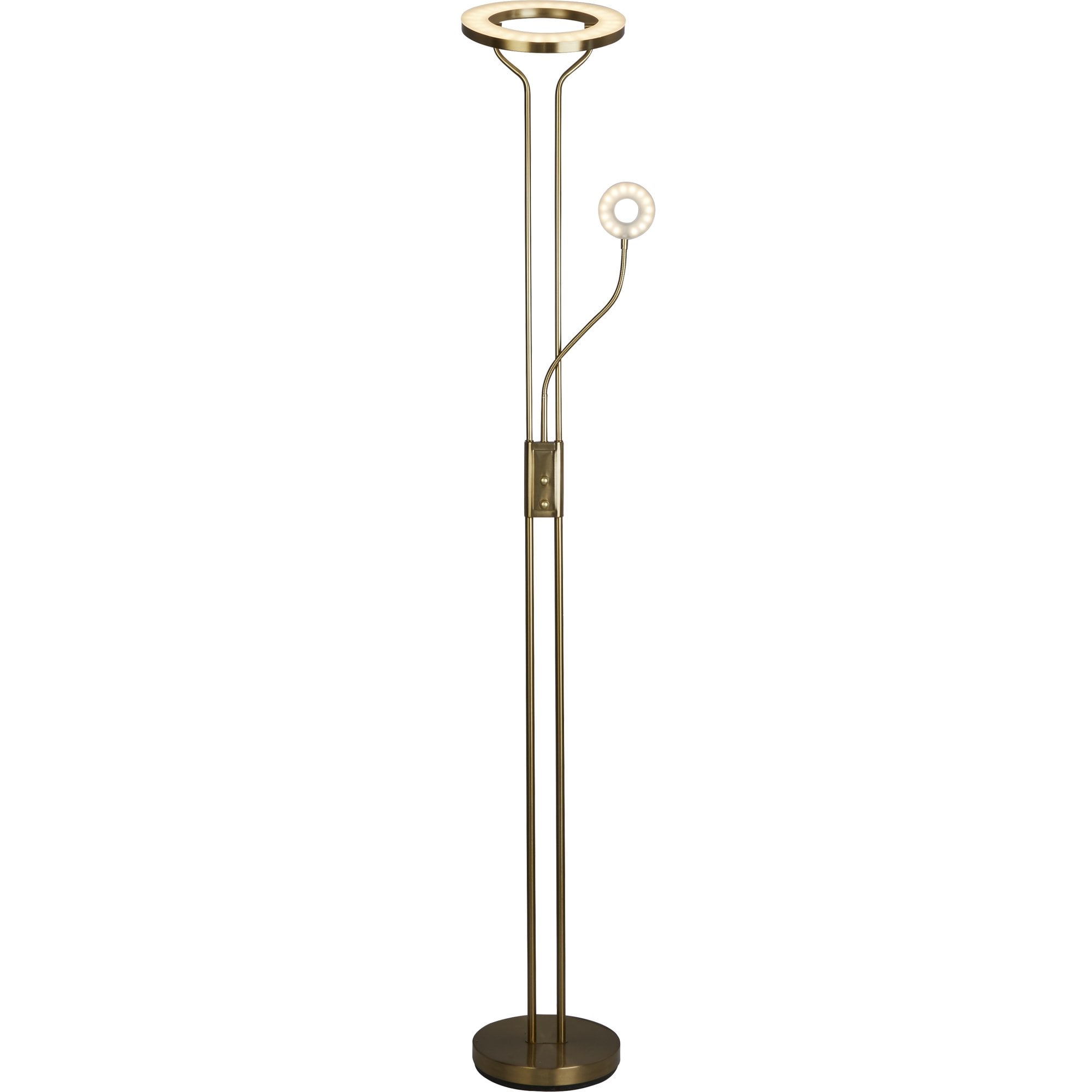 Searchlight Merlin Mother & Child Floor Lamp - Satin Brass