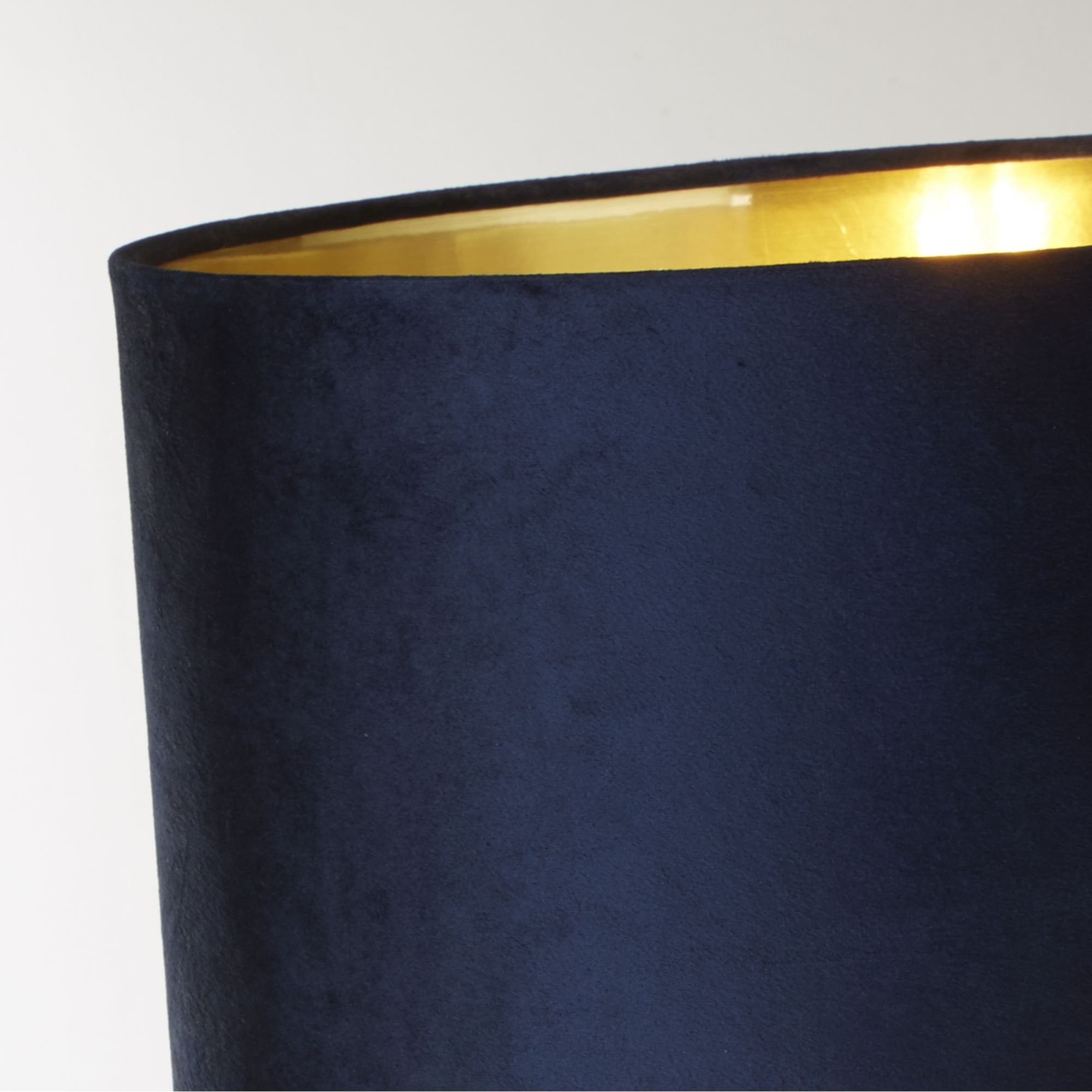 Searchlight Sarah Table Lamp - Crystal, Brass & Navy Velvet