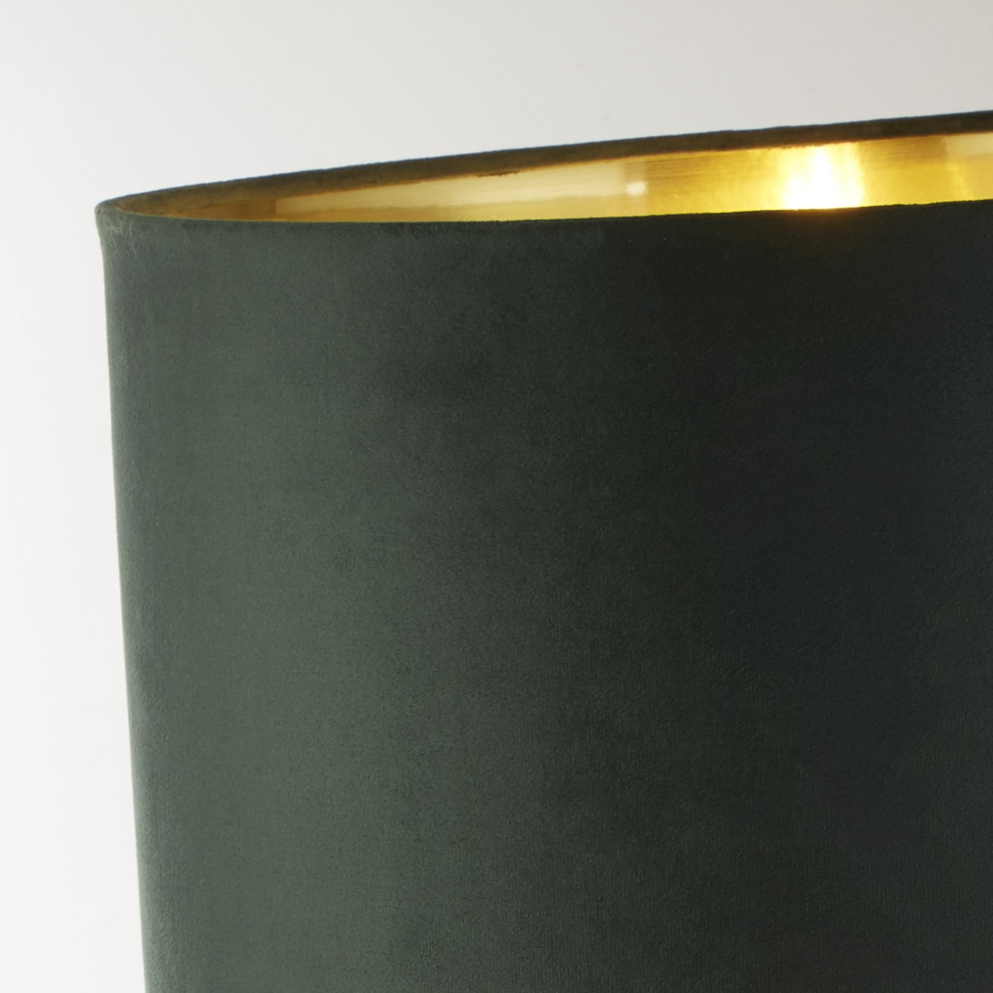 Searchlight Sarah Table Lamp - Crystal, Brass & Green Velvet