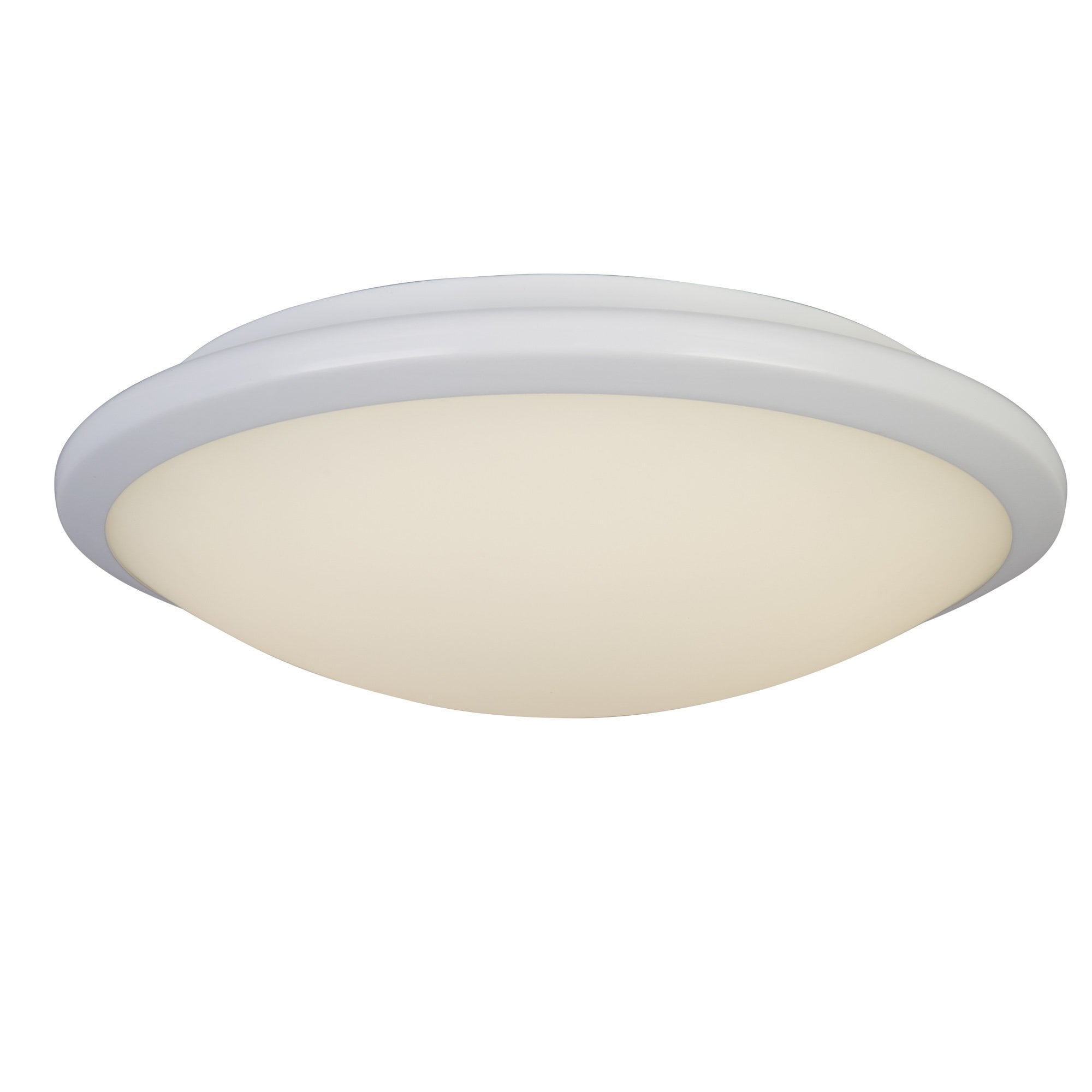 Searchlight Keble Flush - White & Frosted Glass