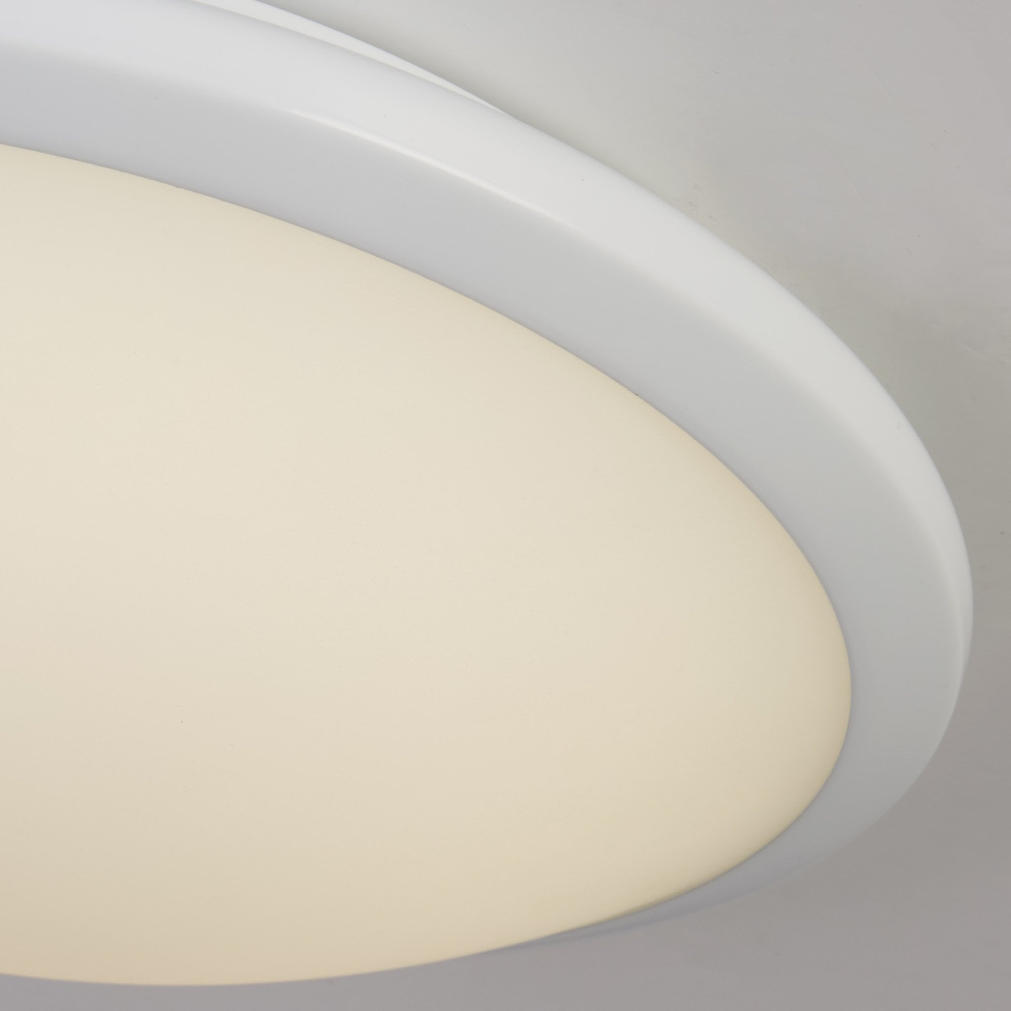 Searchlight Keble Flush - White & Frosted Glass