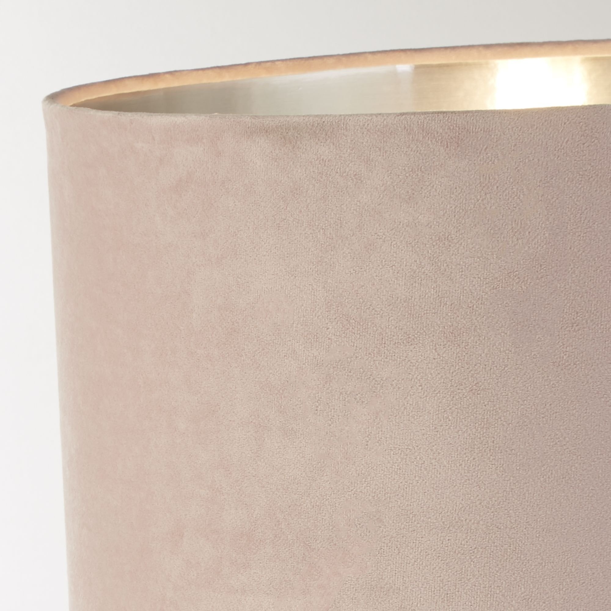 Searchlight Woodside Table Lamp - Chrome & Pink Velvet Shade