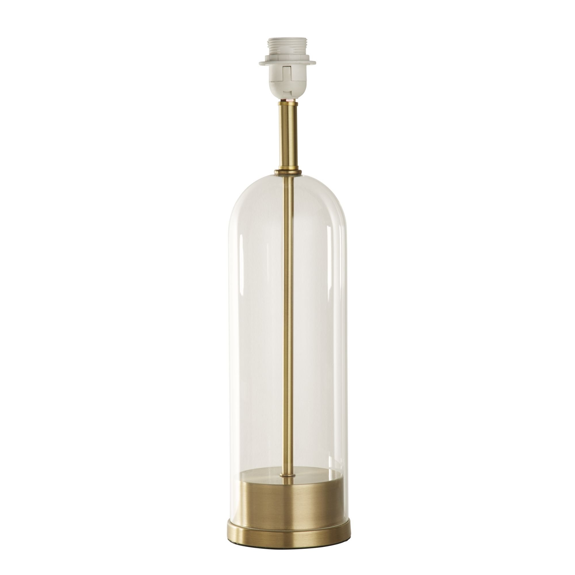 Searchlight Owen Table Lamp Base - Brass & Glass - Base Only
