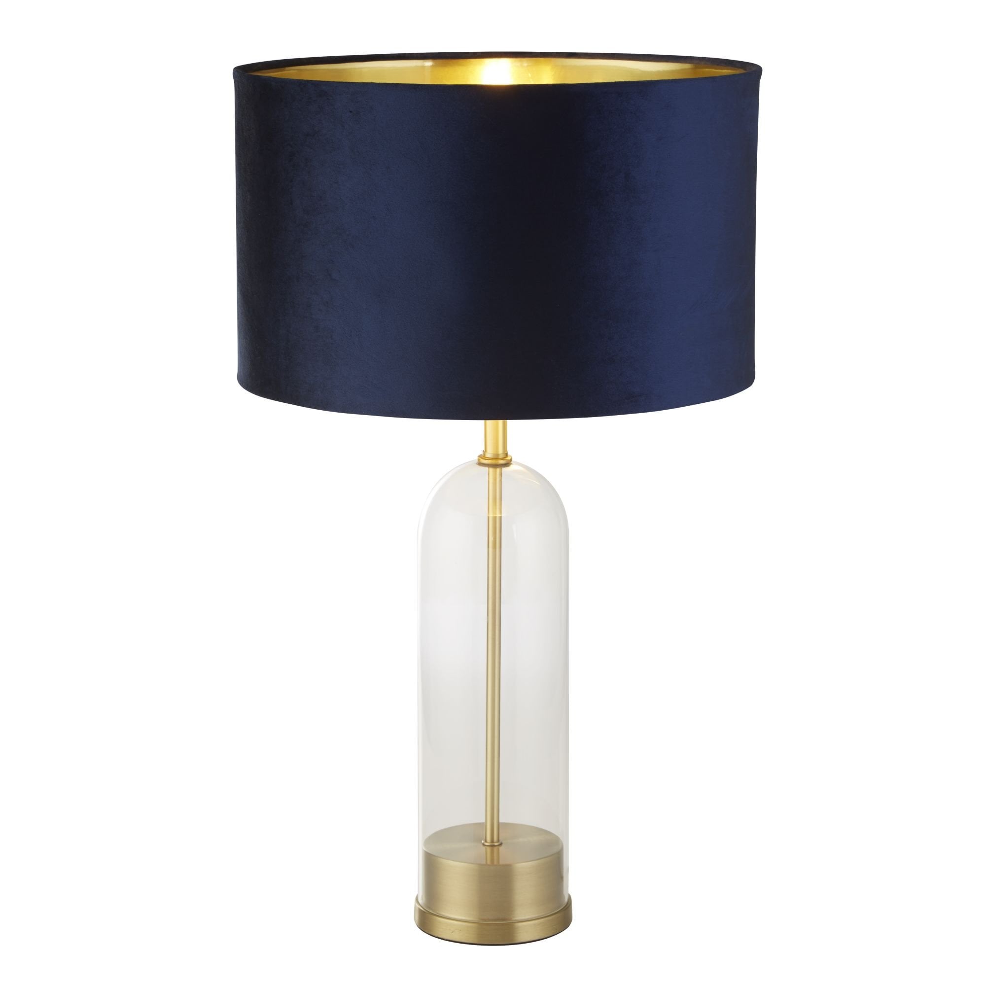 Searchlight Owen Table Lamp Base - Brass & Glass - Base Only