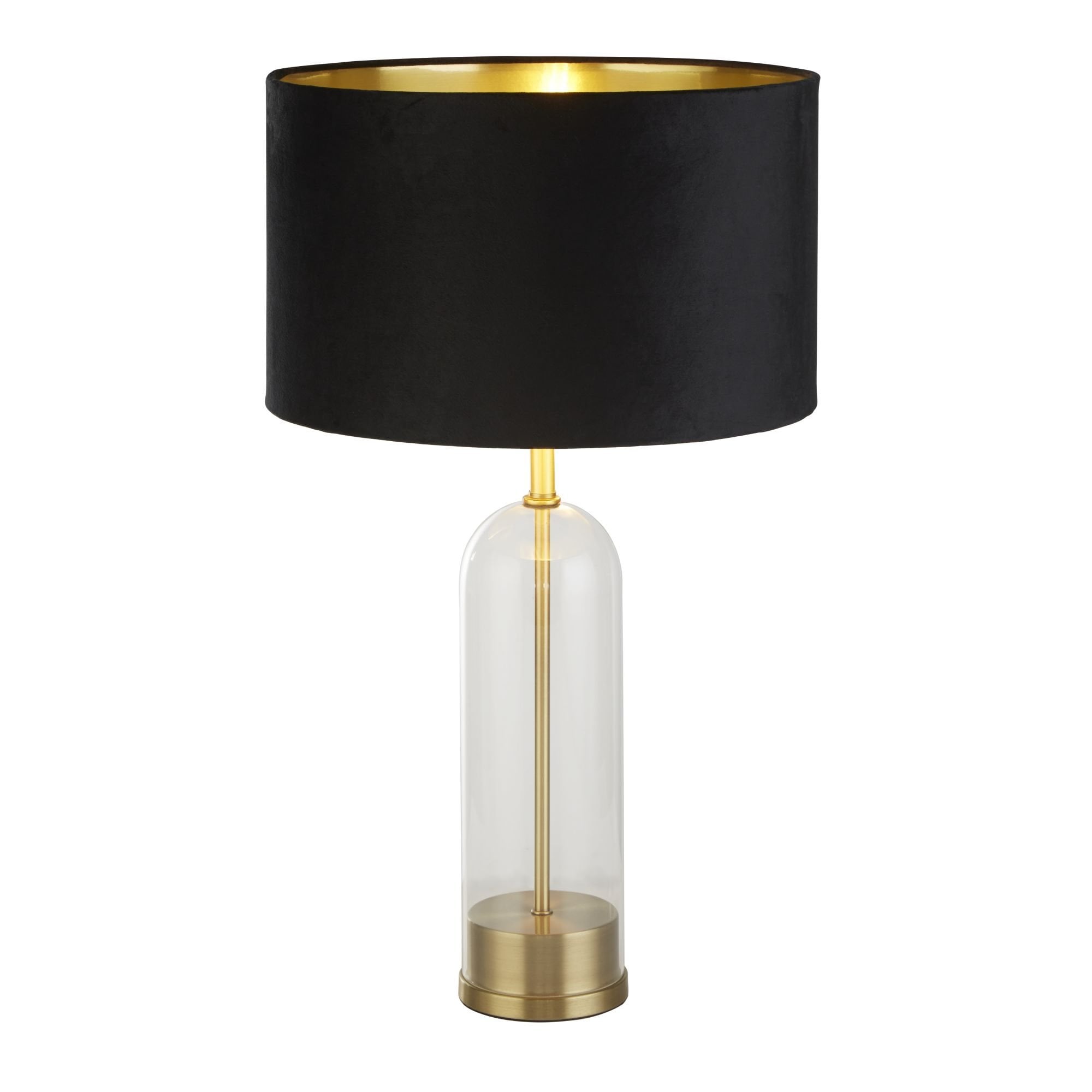 Searchlight Owen Table Lamp Base - Brass & Glass - Base Only