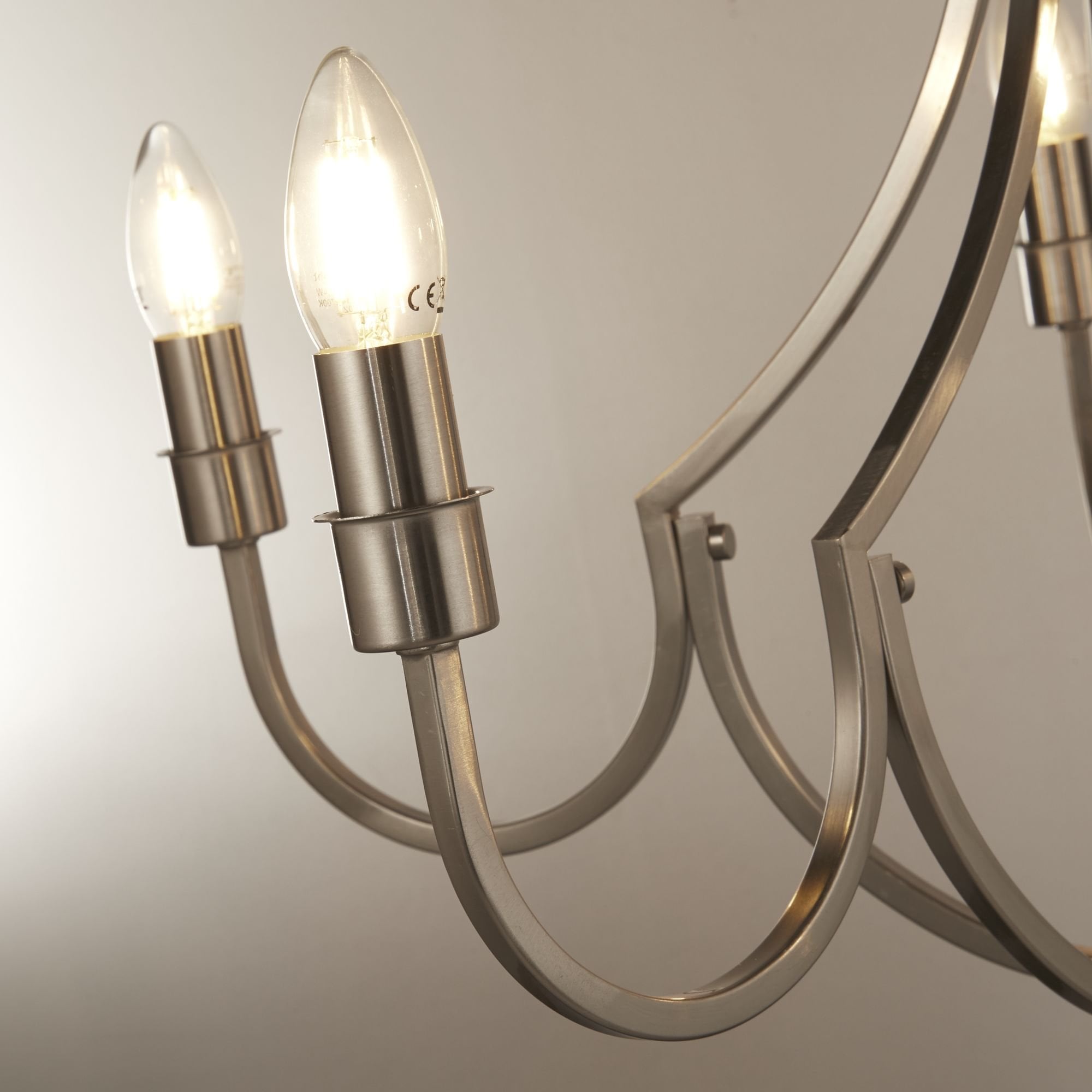 Searchlight Lansdowne 5 Light Pendant - Satin Silver