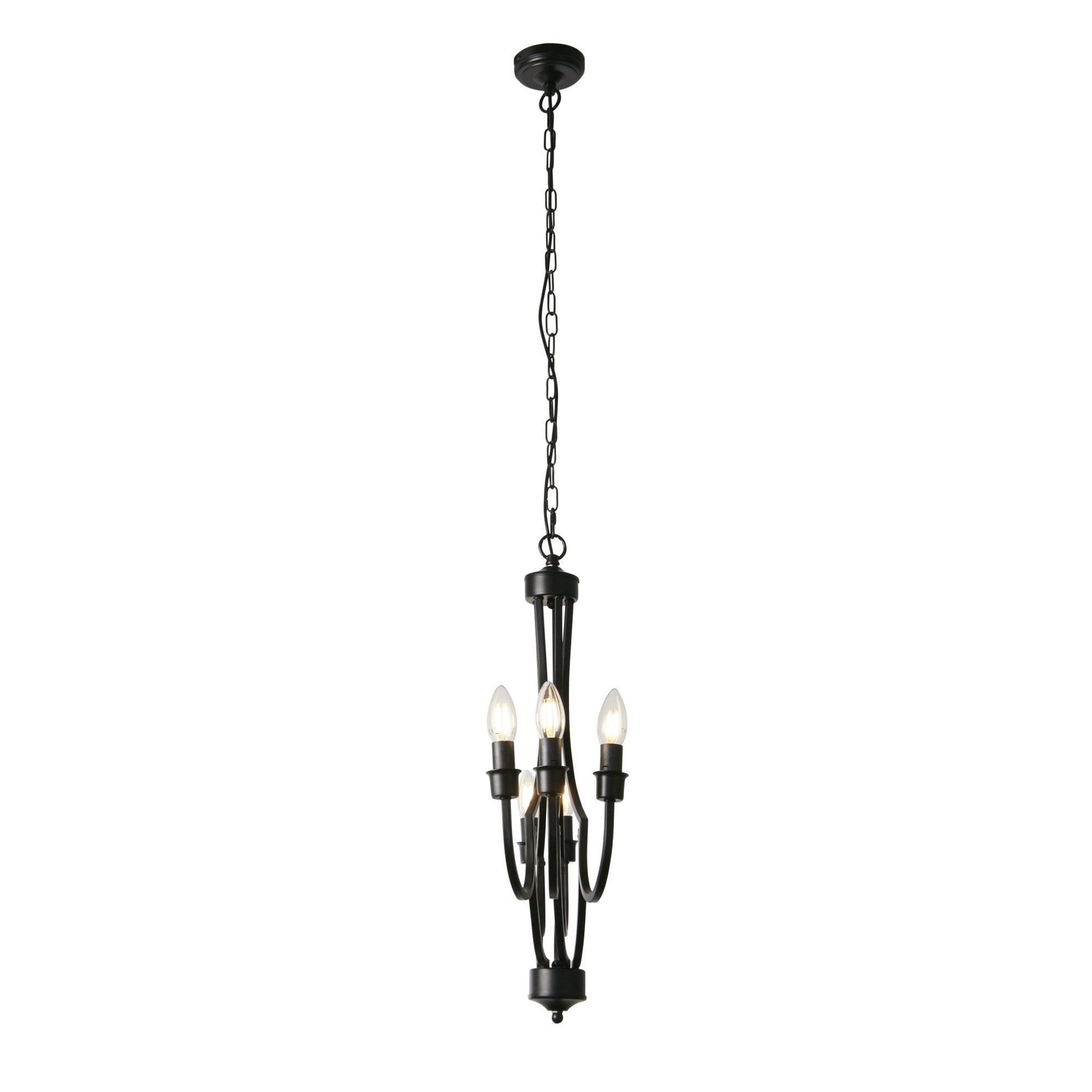 Searchlight Lansdowne 5 Light Pendant - Black