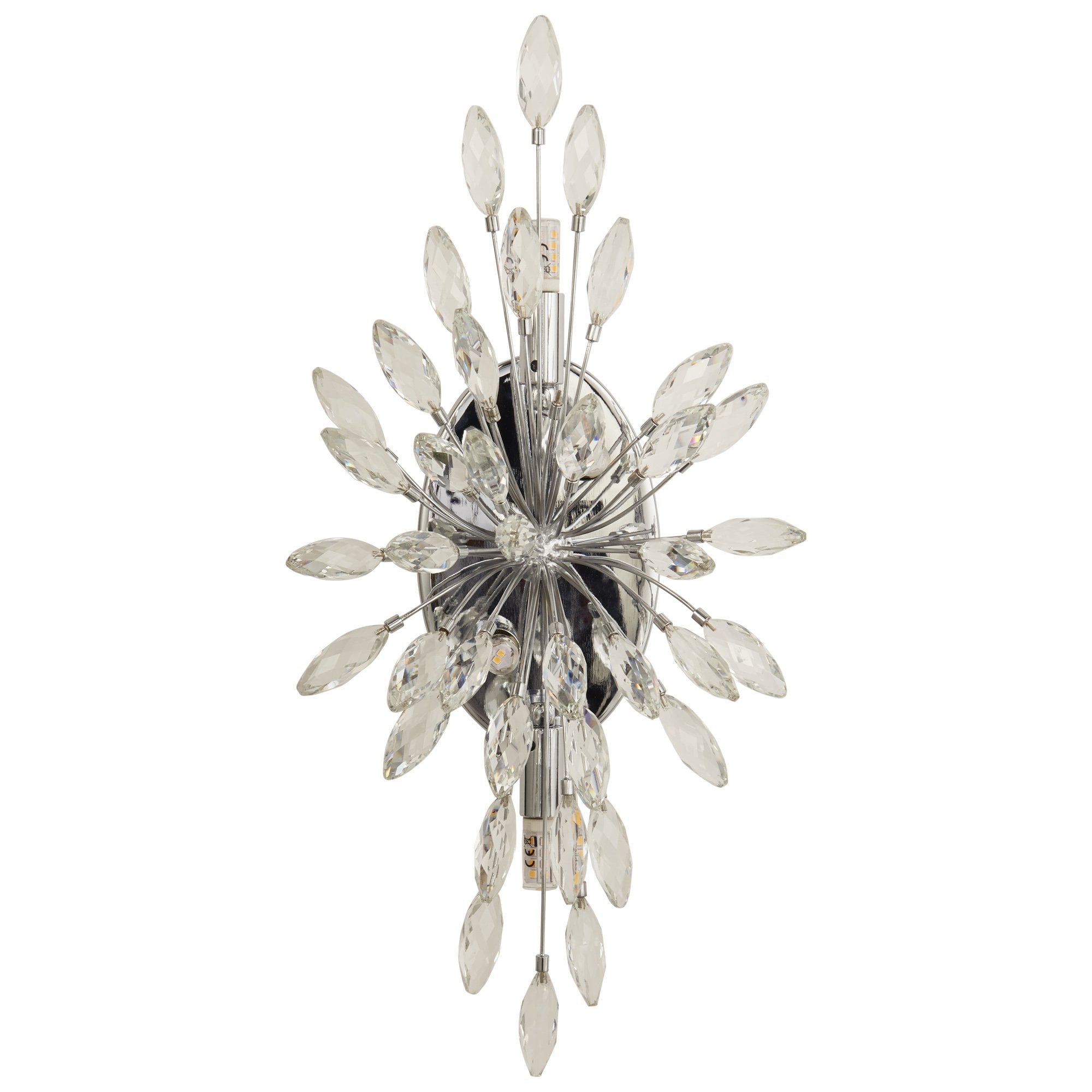 Searchlight Paradise 4 Light Wall Light - Chrome & Crystal