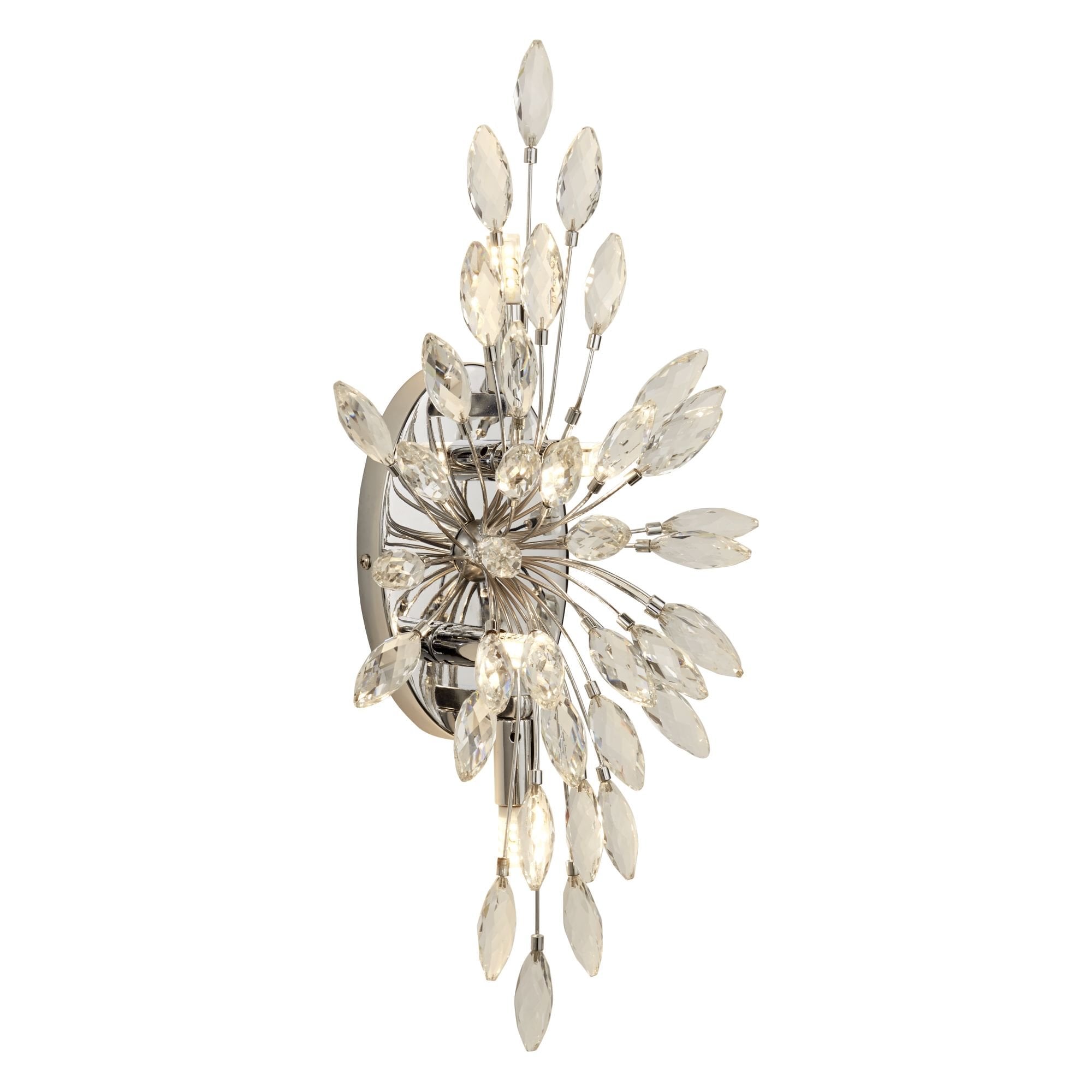 Searchlight Paradise 4 Light Wall Light - Chrome & Crystal