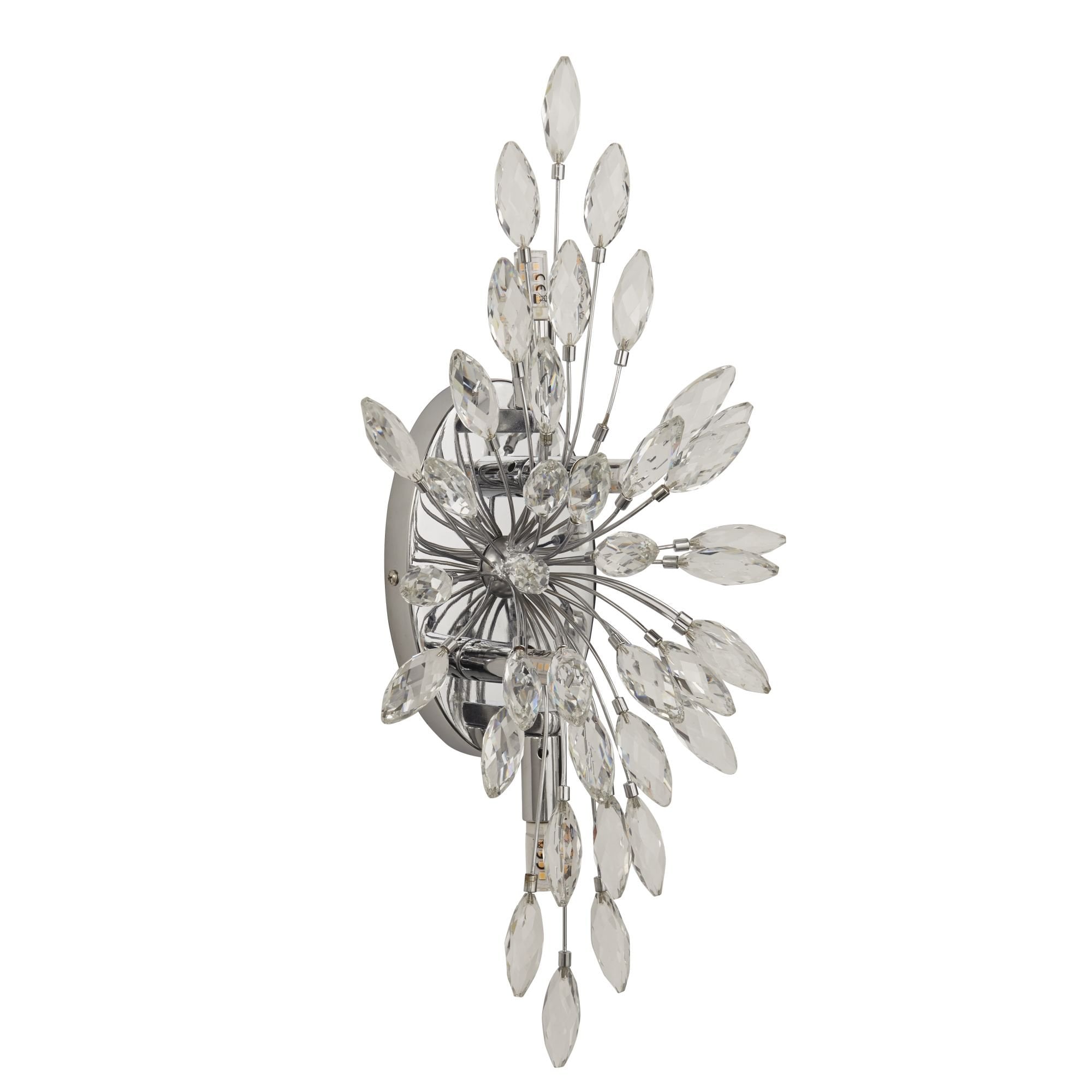 Searchlight Paradise 4 Light Wall Light - Chrome & Crystal