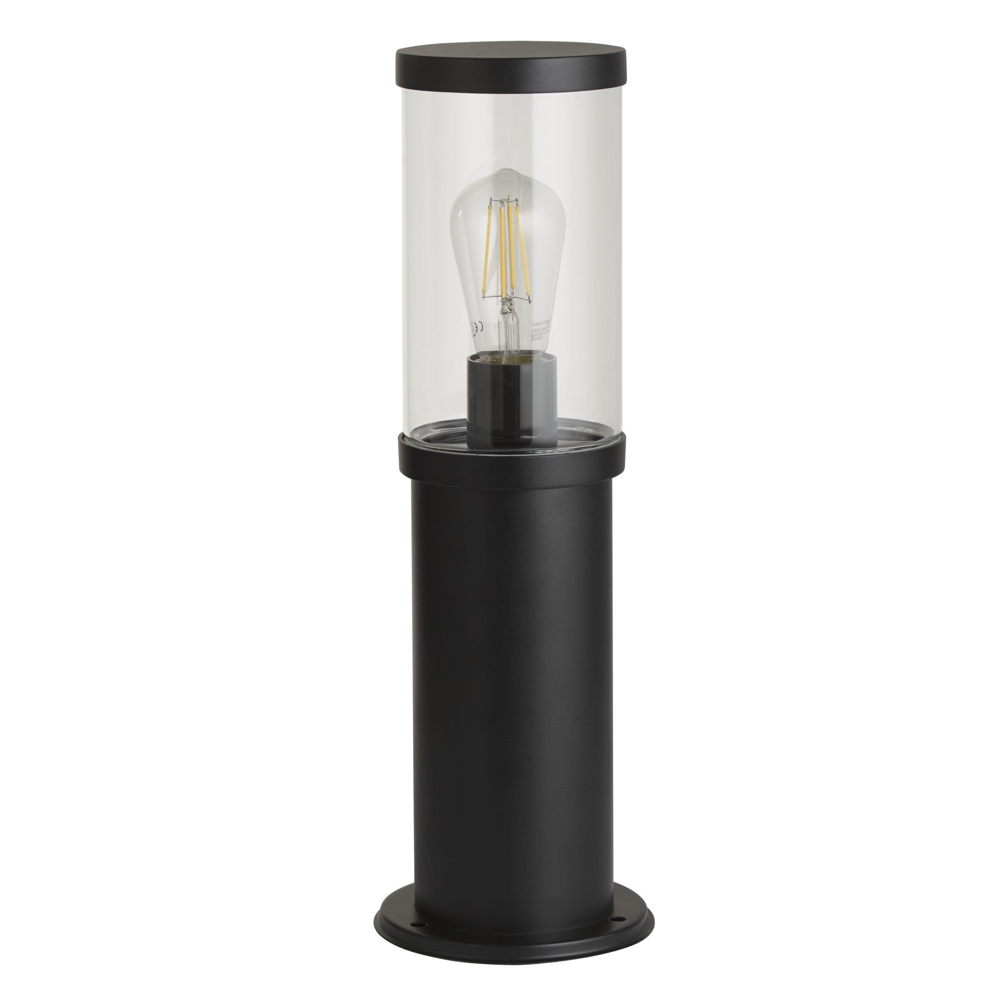 Searchlight Bagnall 450mm Outdoor Post - Black & Polycarbonate