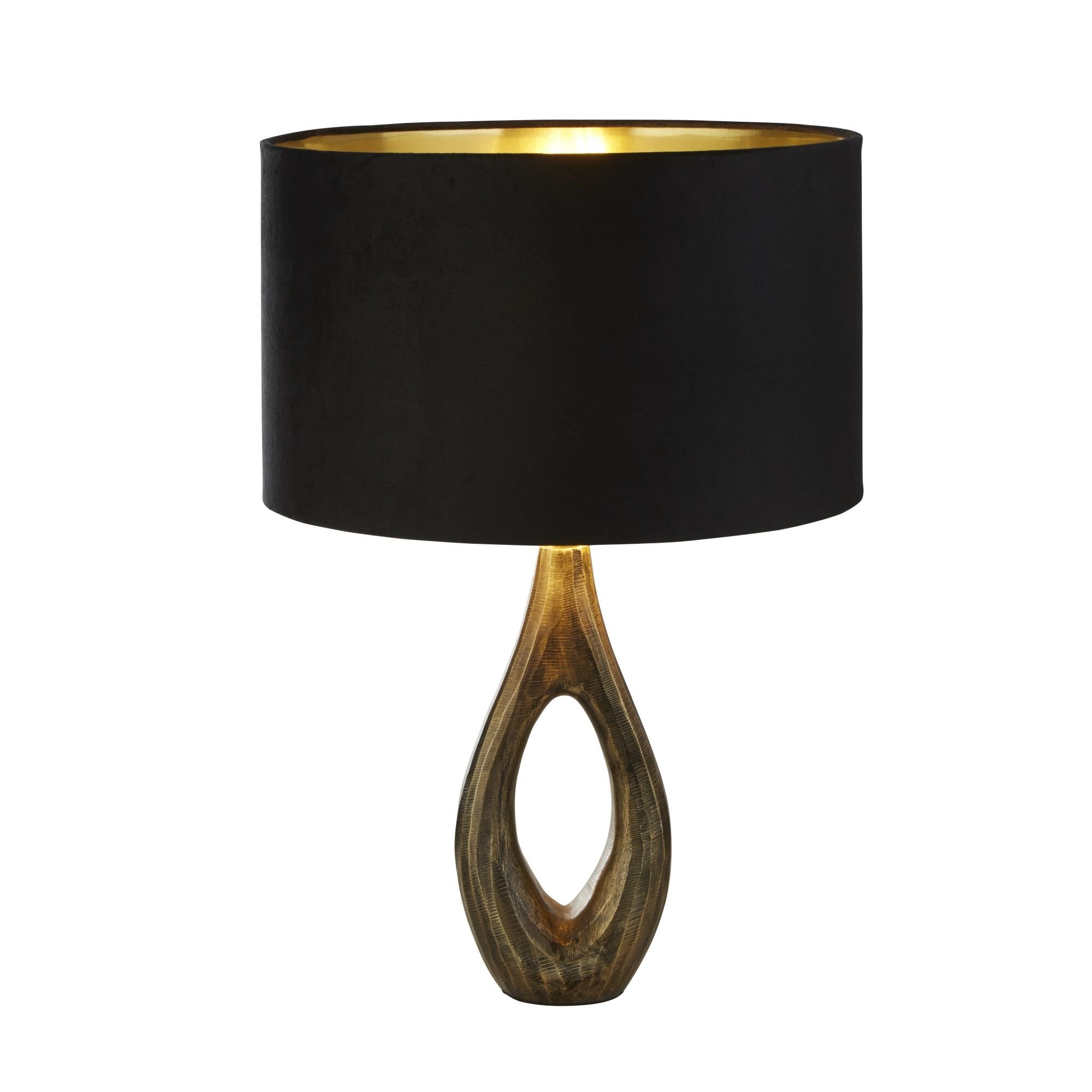 Searchlight Brock Table Lamp Base - Antique Brass - Base Only