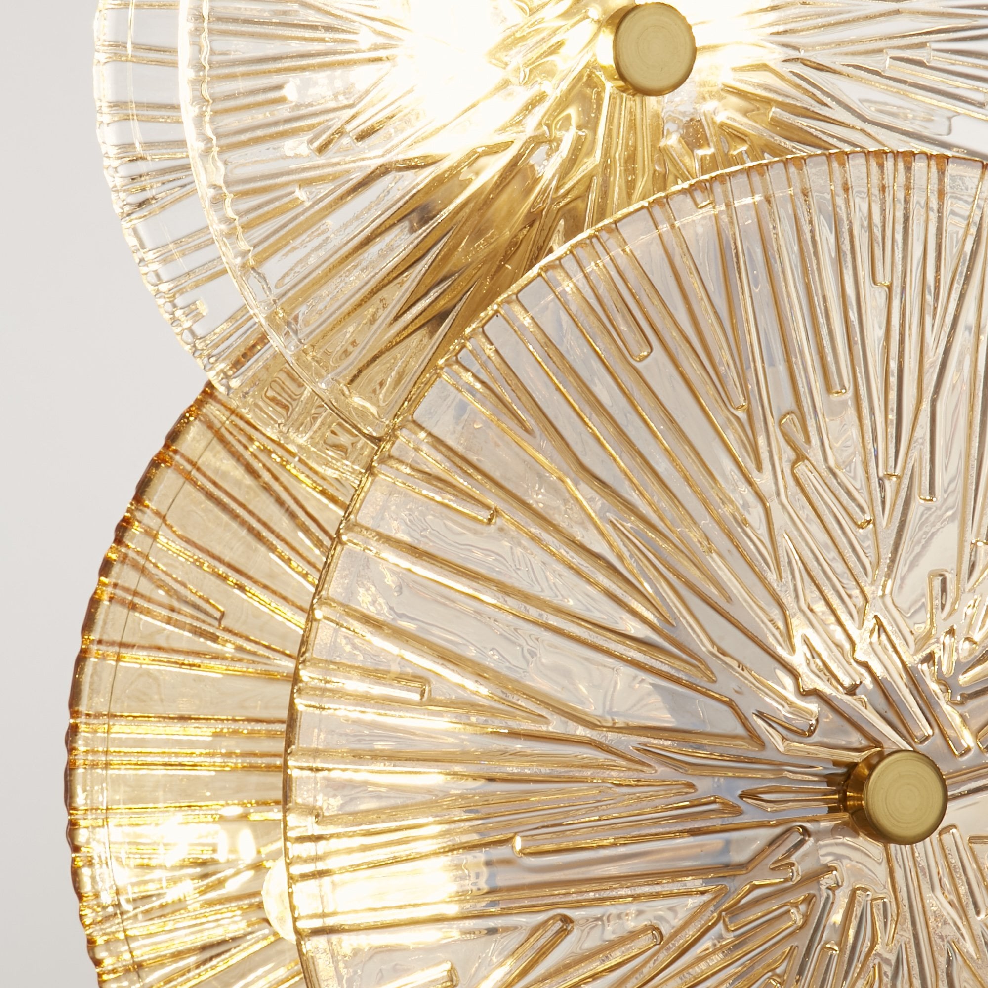 Searchlight Woodbine 6 Light Table Lamp - Bronze, Clear & Amber Glass