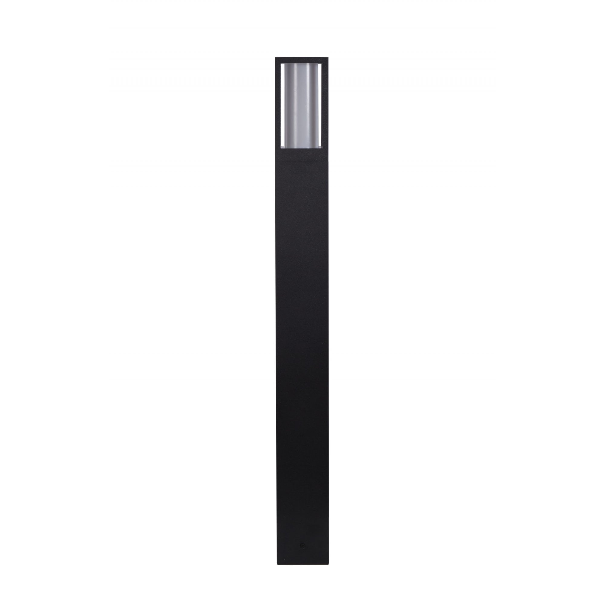 Searchlight Badminton 730mm Outdoor Post - Black & Matt White Polycarbonate
