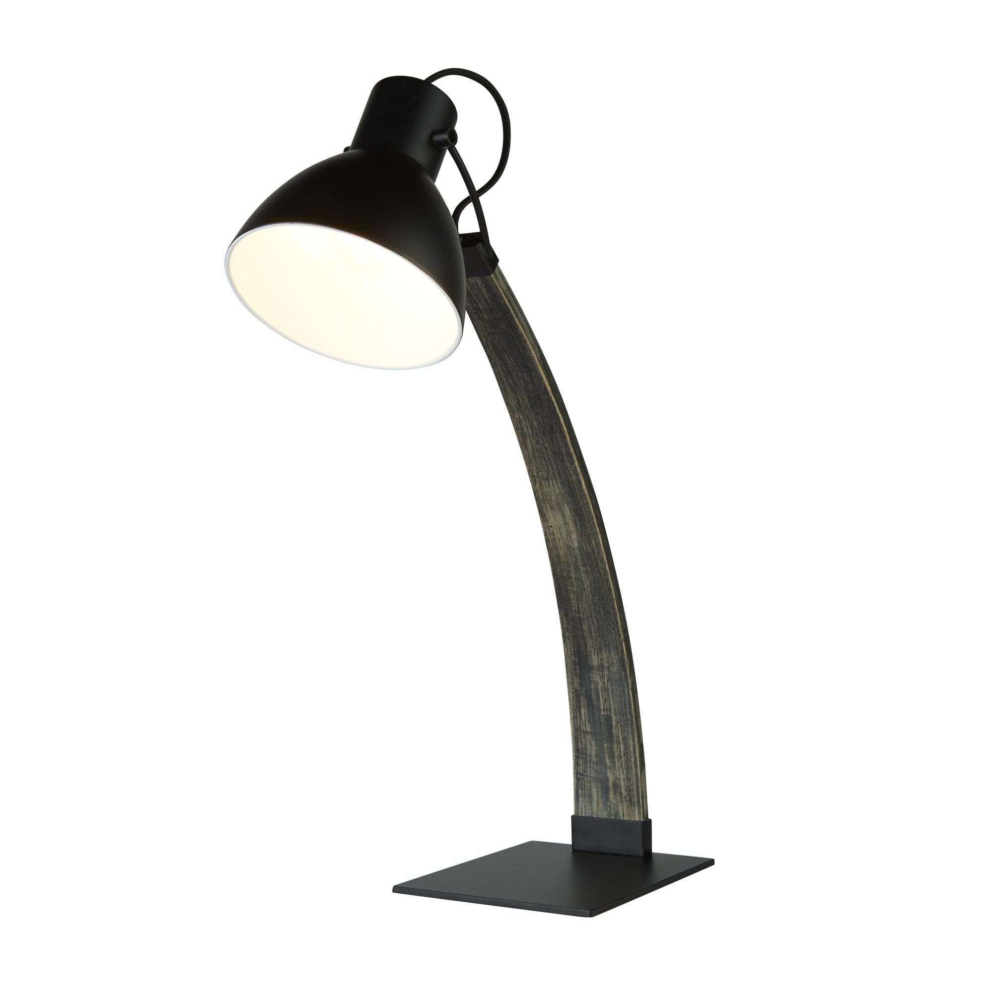 Searchlight Naseby Table Lamp - Ash Wood & Matt Black