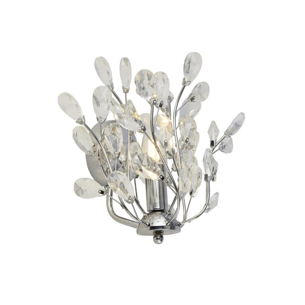 Searchlight Byford 7 Light Wall Light - Chrome & Crystal Glass