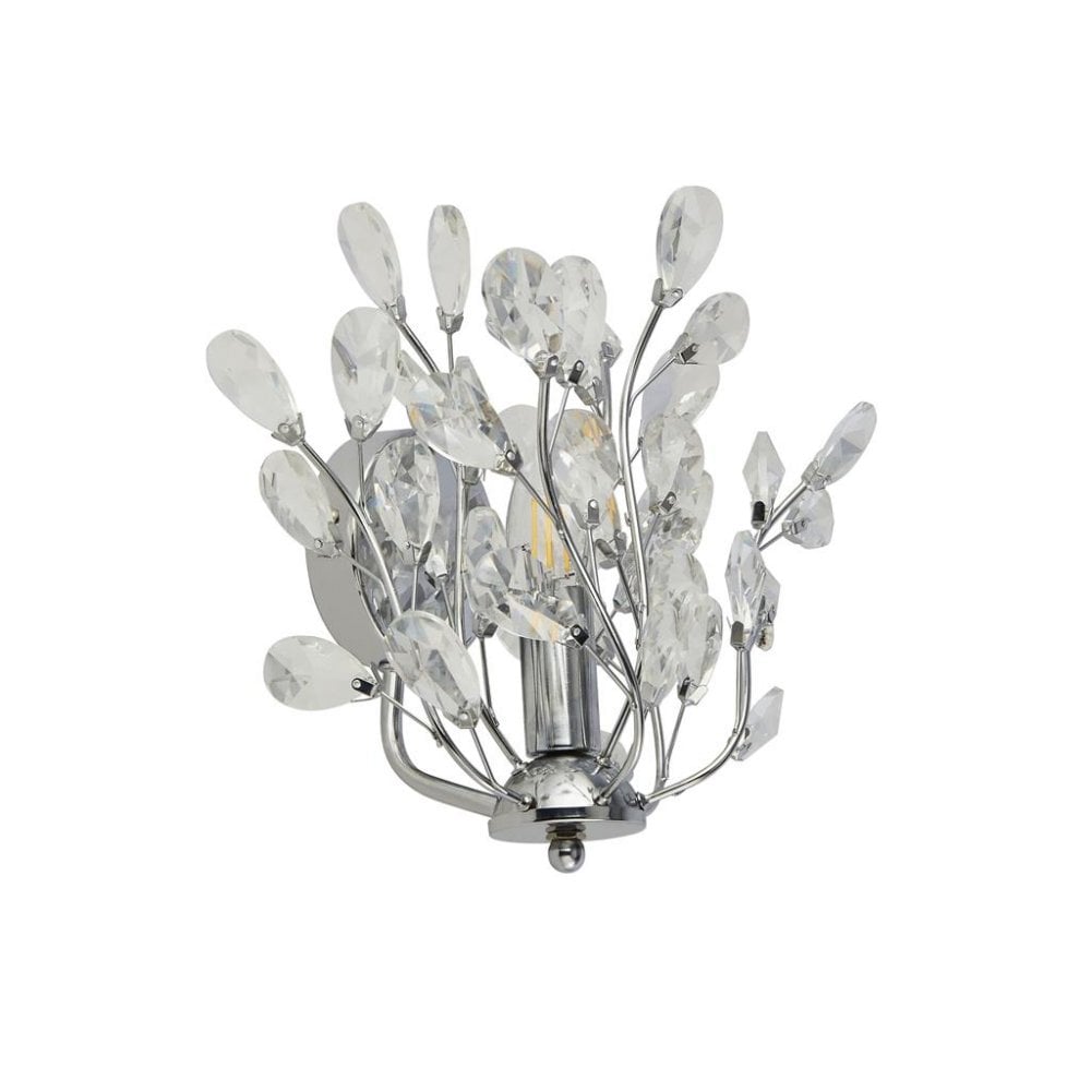 Searchlight Byford 7 Light Wall Light - Chrome & Crystal Glass