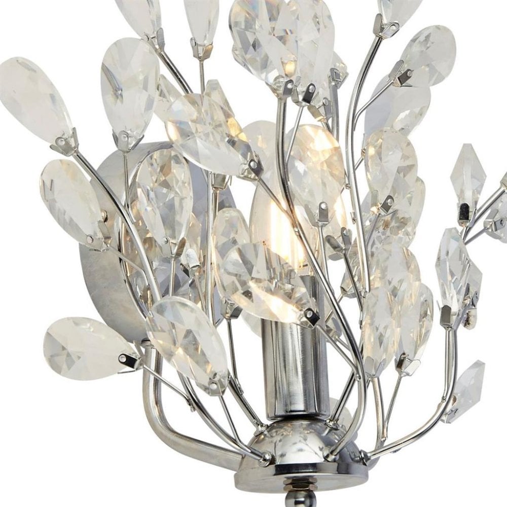 Searchlight Byford 7 Light Wall Light - Chrome & Crystal Glass