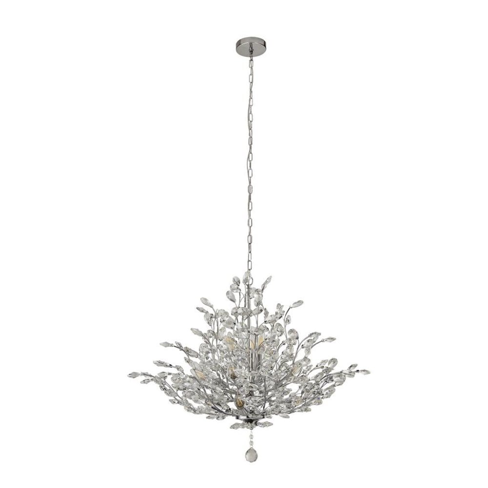 Searchlight Byford 11 Light Pendant - Chrome & Crystal