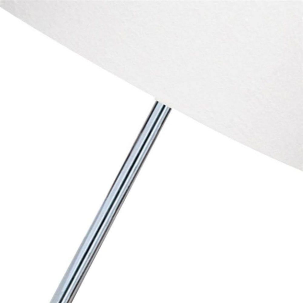 Searchlight Calder Table Lamp - Chrome Base & Fabric Shade