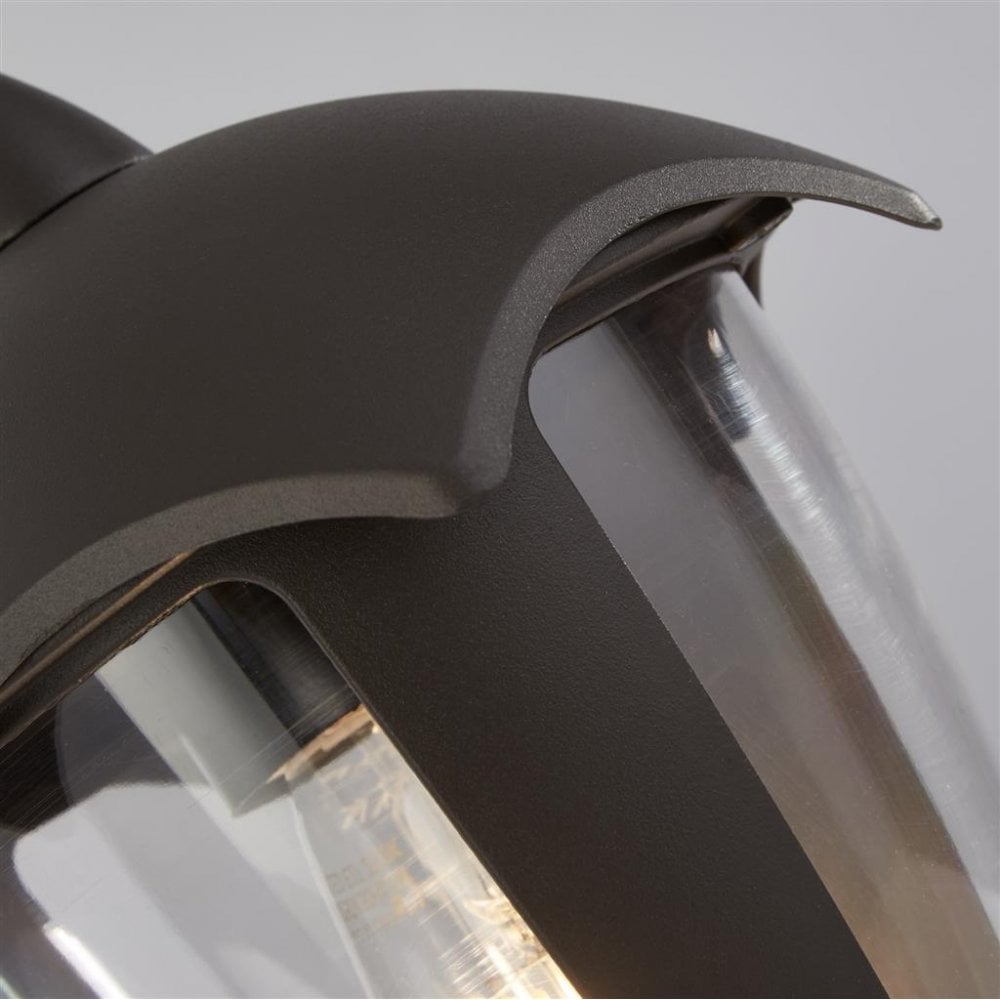 Searchlight Bembridge Outdoor Wall Light - Grey & Clear Polycarbonate
