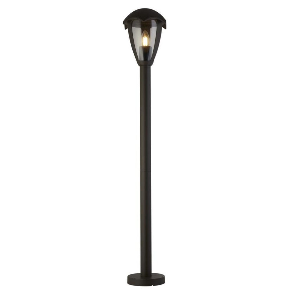 Searchlight Bembridge 97cm Outdoor Post - Grey & Clear Polycarbonate