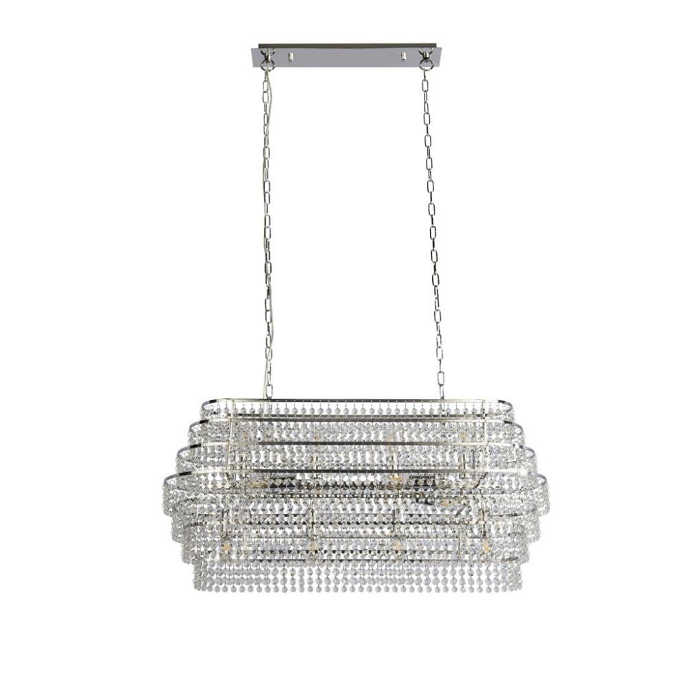 Searchlight Radfield 12 Light Ceiling Pendant - Chrome & Crystal