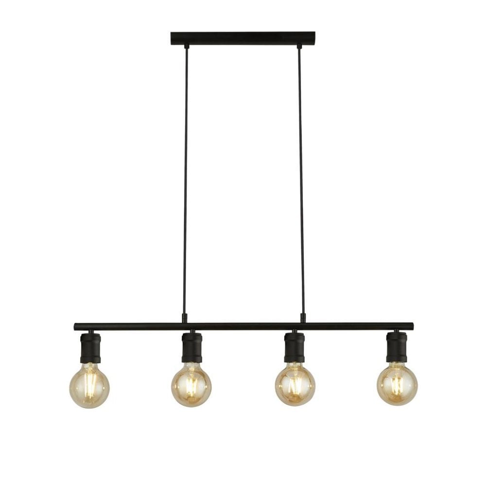 Searchlight Dalkeith 4 Light Bar Pendant - Sand Black
