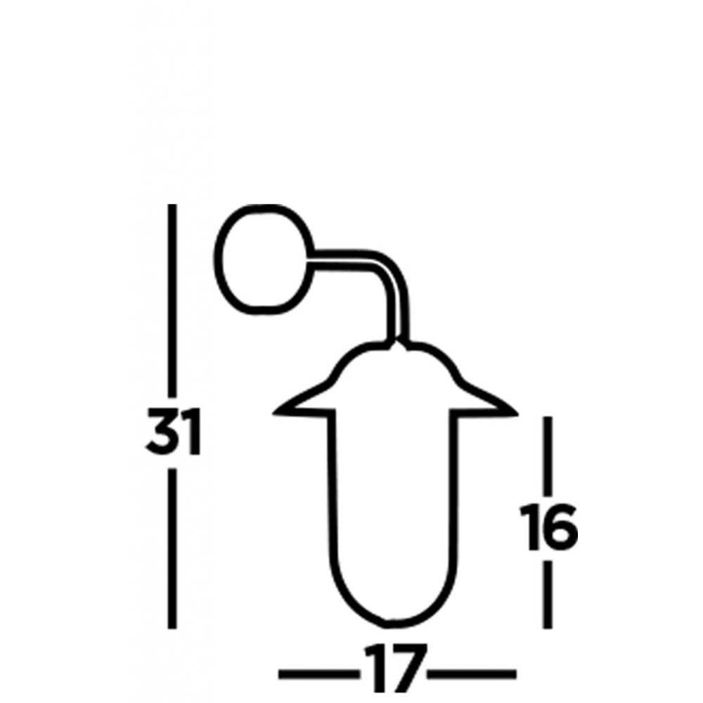 Searchlight Tarlton Outdoor Wall Light - Rustic Brown & Clear Glass