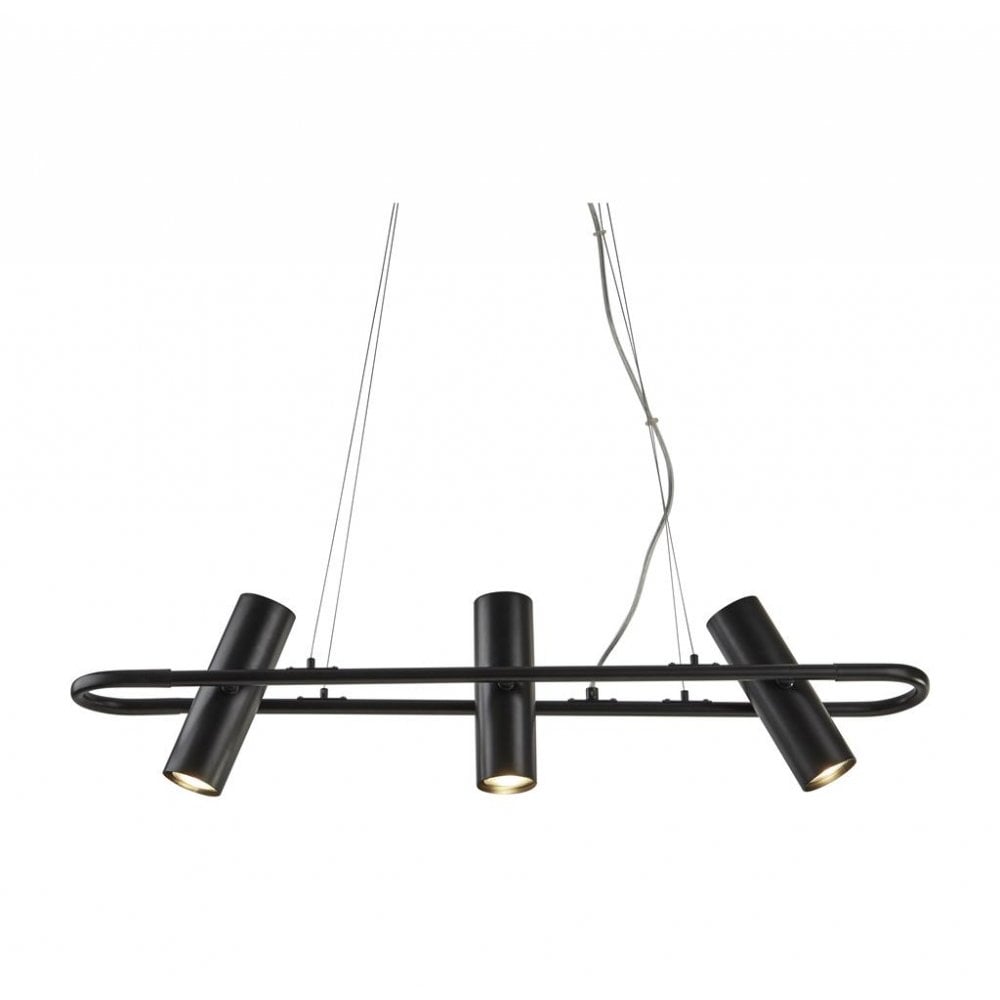Searchlight Tabley 3 Light Pendant - Black
