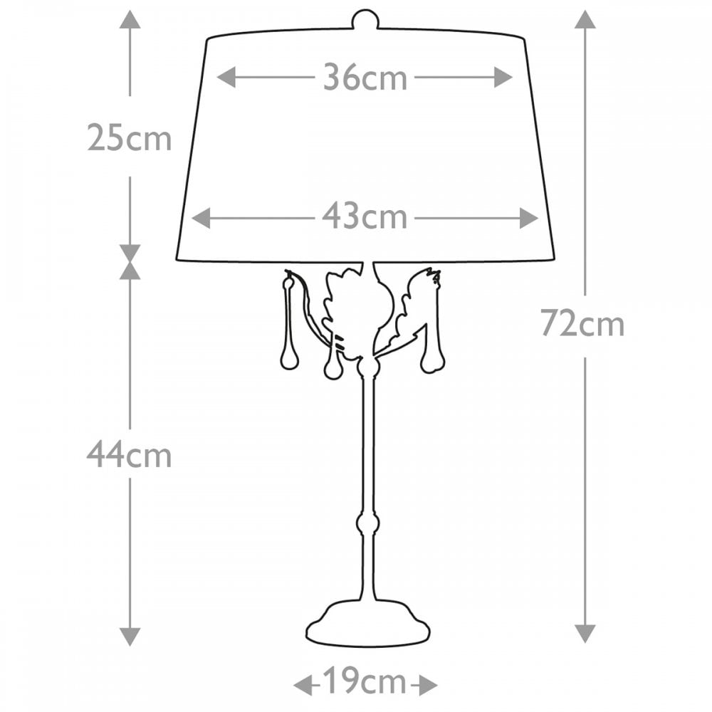 Elstead Amarilli 1 Light Table Lamp - Bronze with Gold Patina