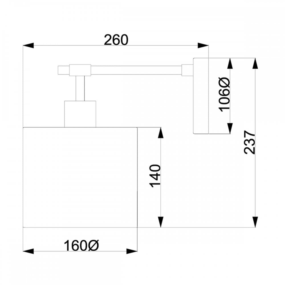 Elstead Balance 1 Light Wall Light - Black & Polished Nickel