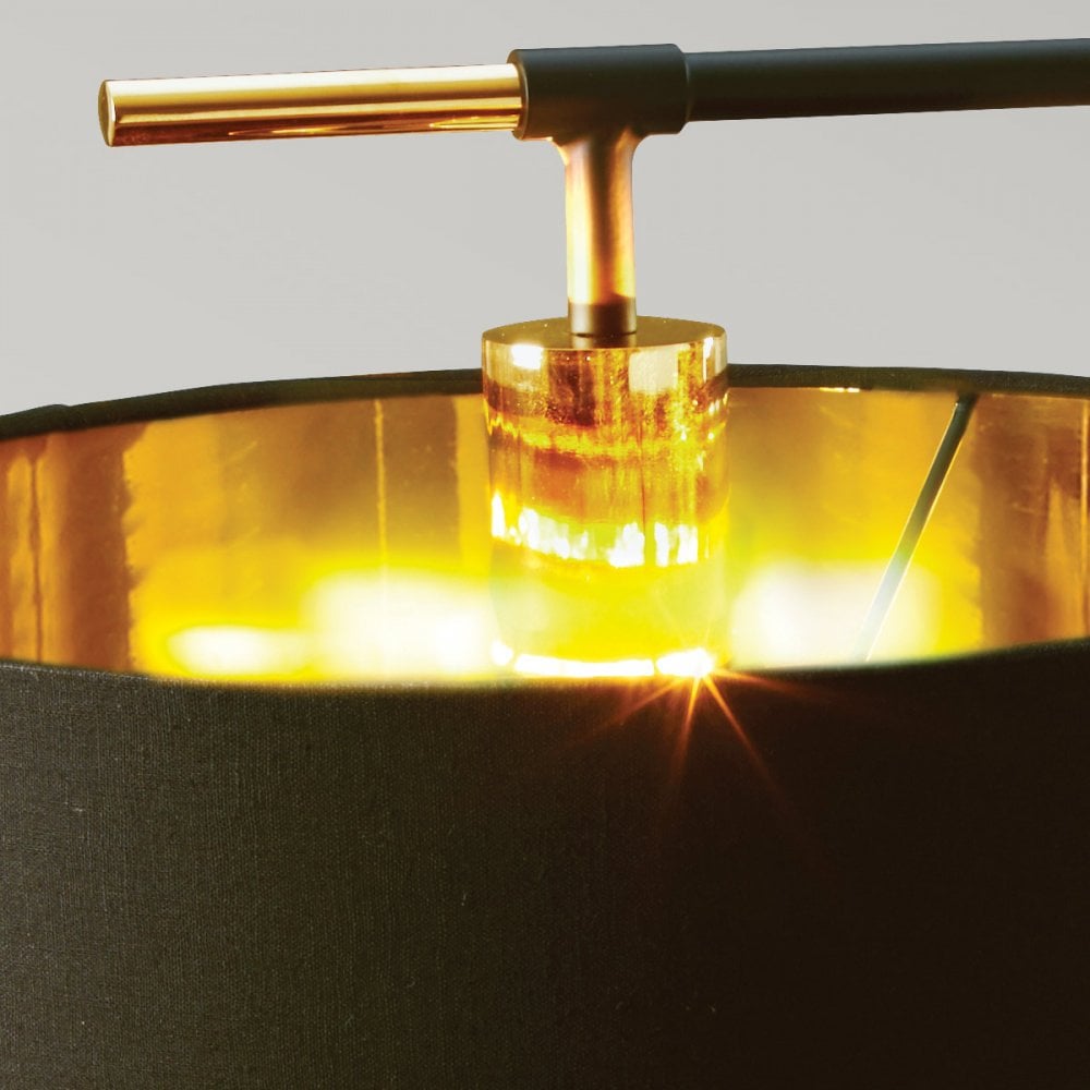 Elstead Balance 1 Light Table Lamp - Black & Polished Brass