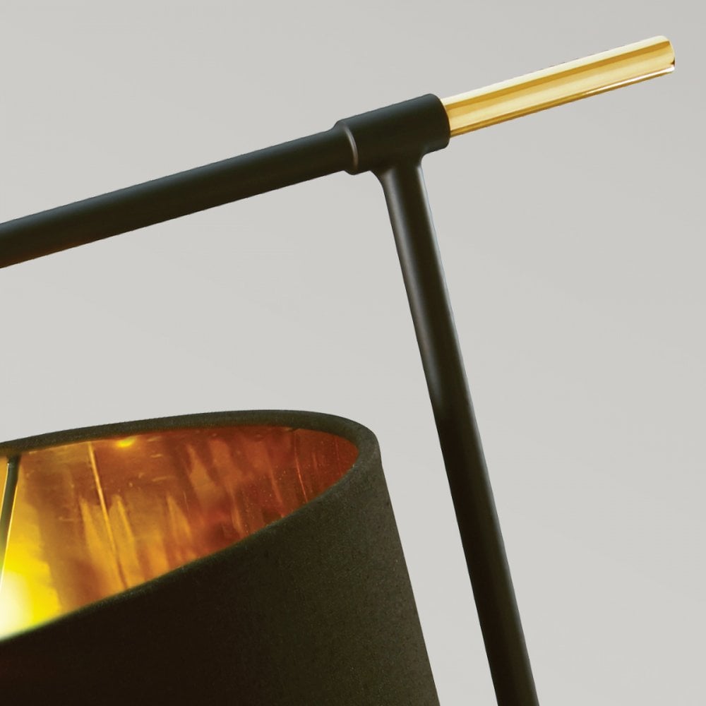 Elstead Balance 1 Light Table Lamp - Black & Polished Brass