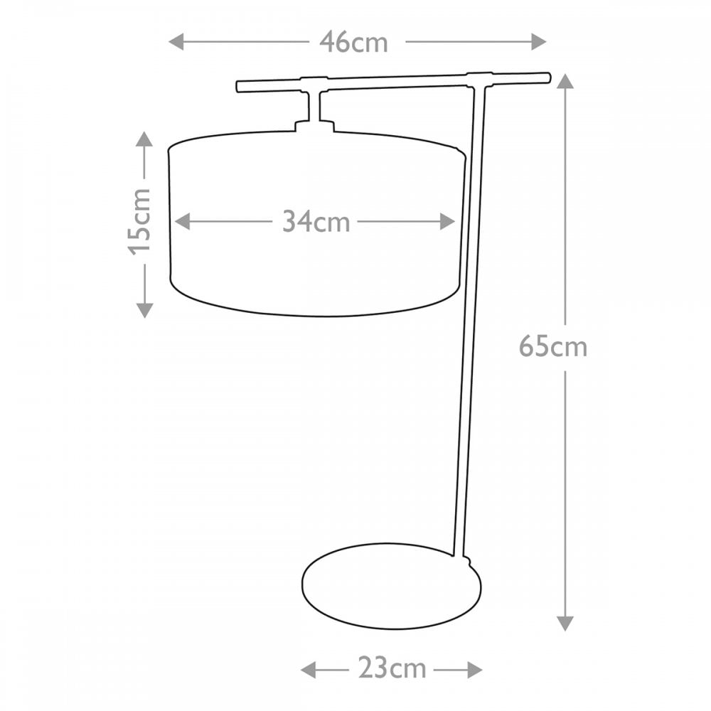 Elstead Balance 1 Light Table Lamp - Black & Polished Brass