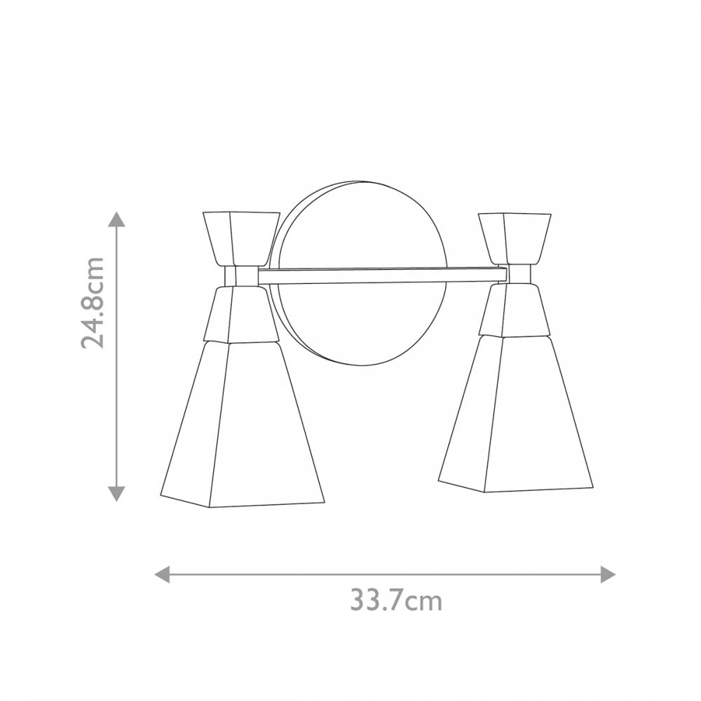 Elstead Bowtie 2 Light Wall Light - Matte Black