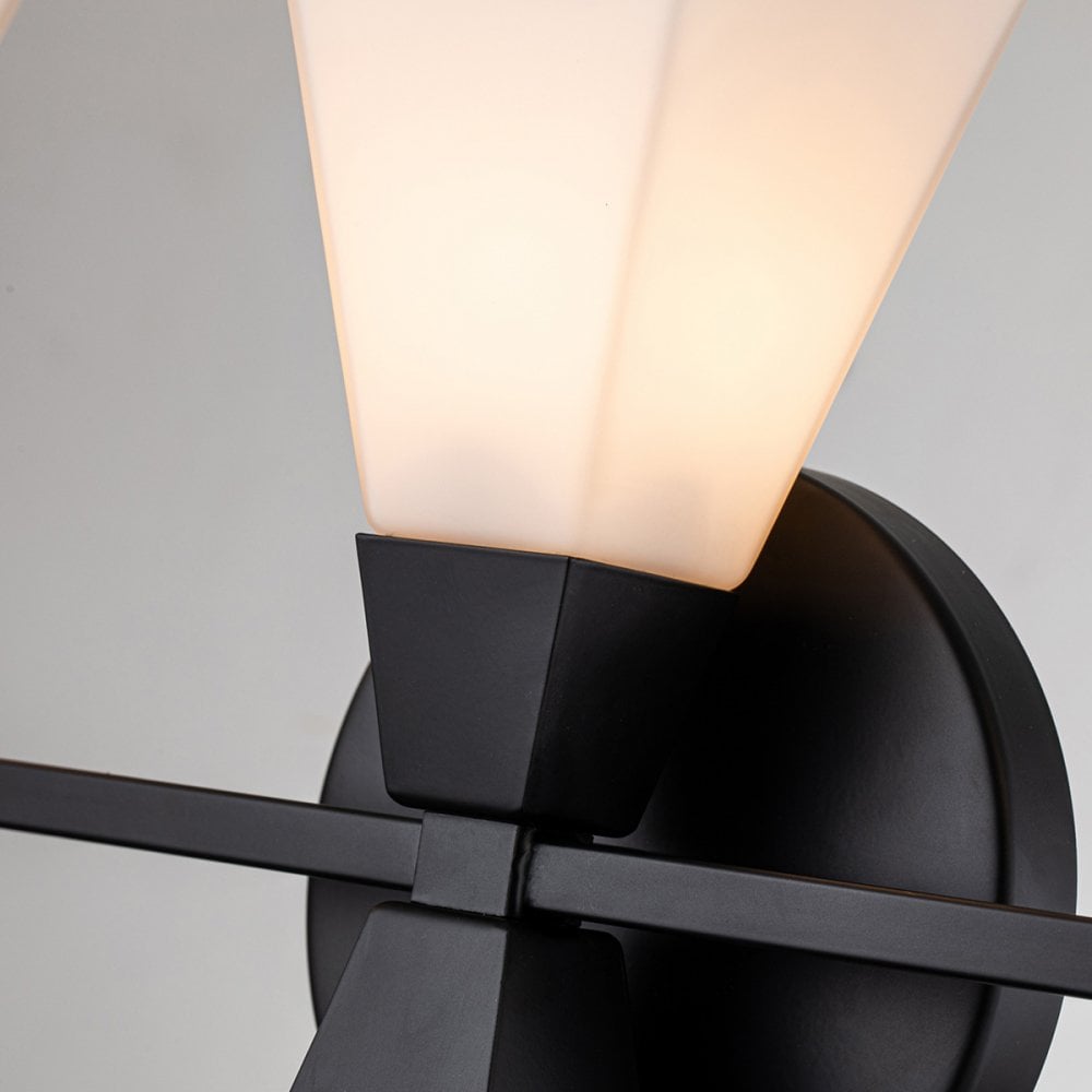 Elstead Bowtie 3 Light Wall Light - Matte Black