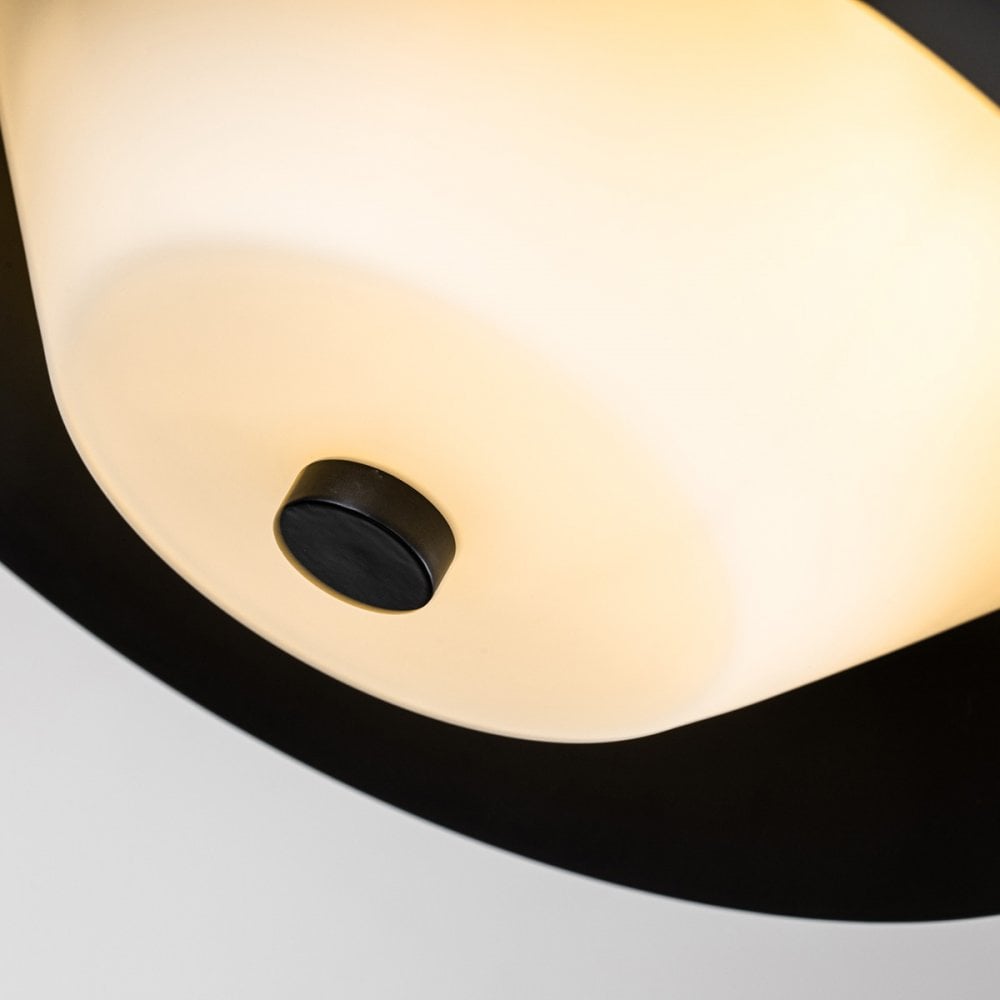 Elstead Bowtie 2 Light Flush Mount - Matte Black