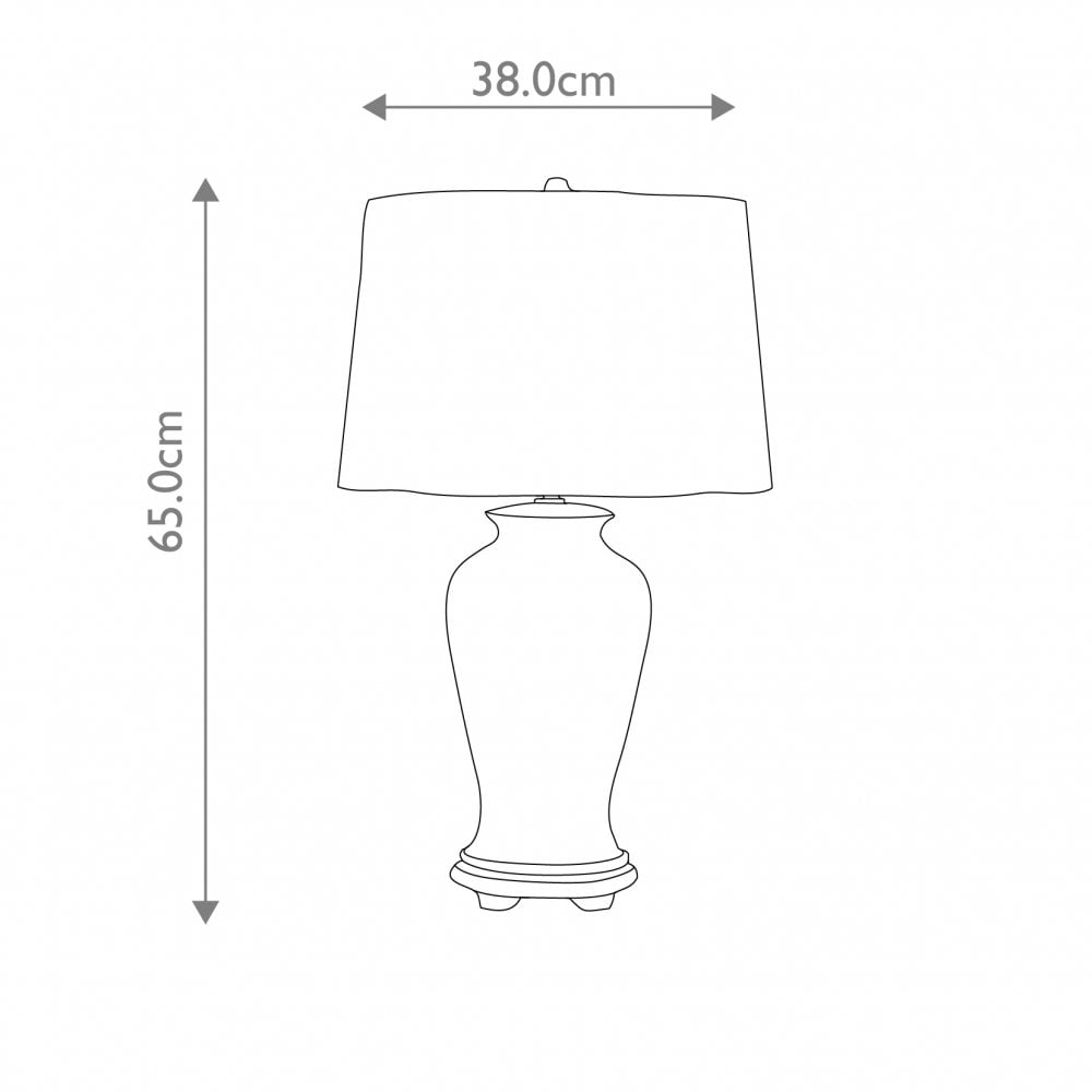 Elstead Ying 1 Light Table Lamp - Blue & White