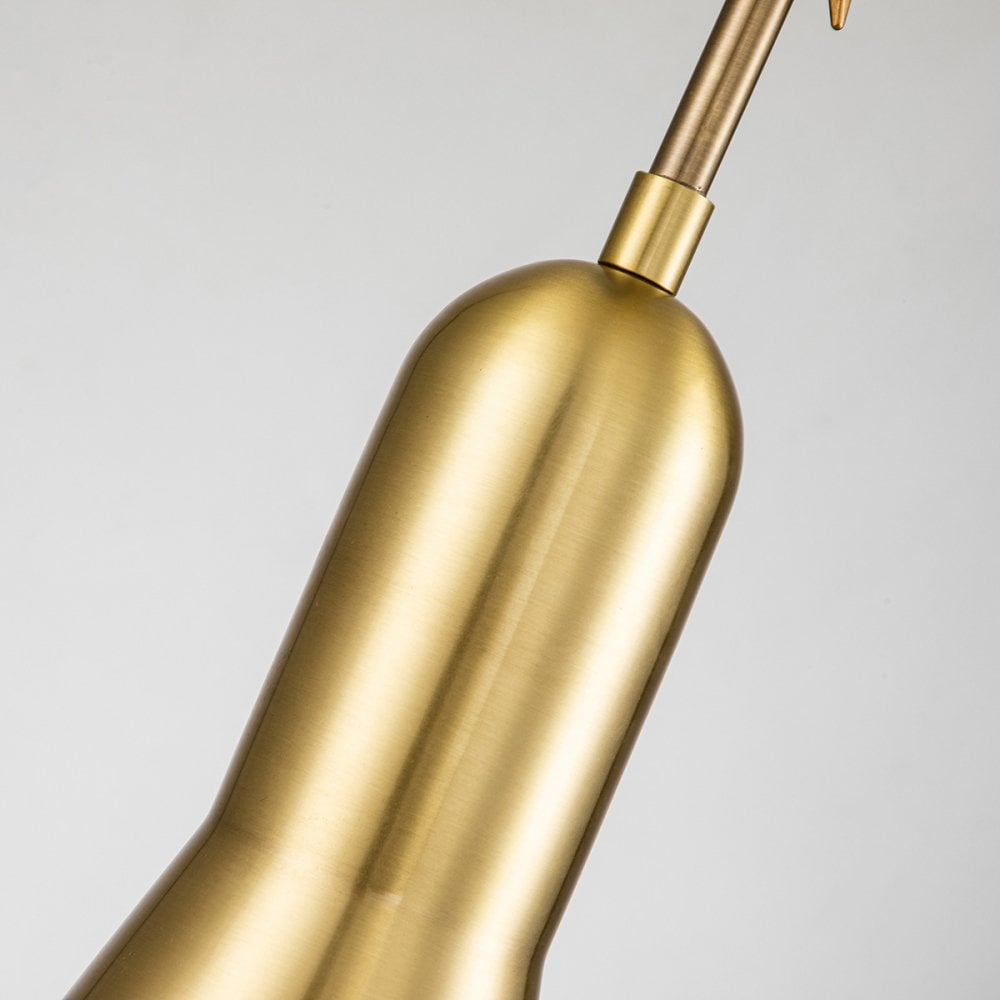 Elstead Etoile 1 Light Small Pendant - Aged Brass & Gold Leaf