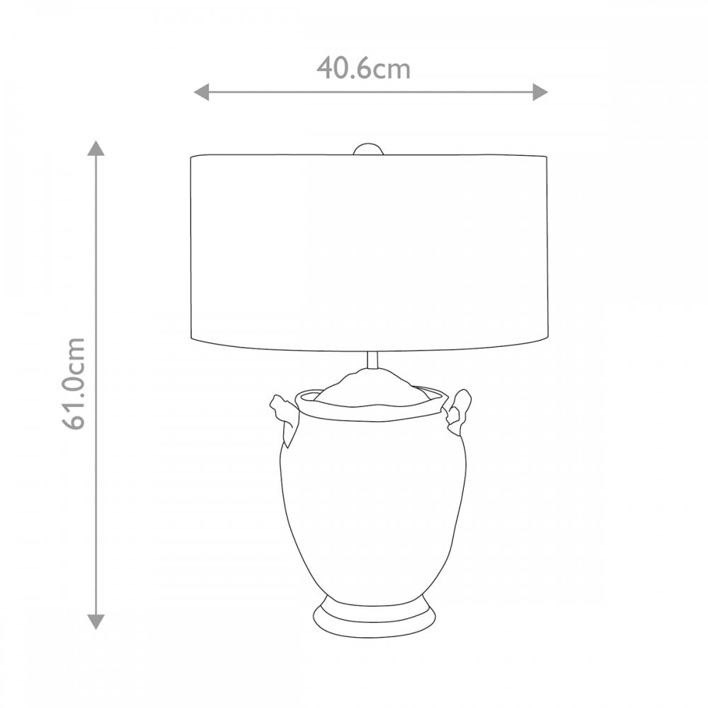 Flambeau Jackson 1 Light Table Lamp - Antiqued Silver with Gold Leaf Accents