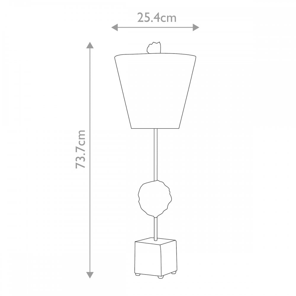 Flambeau Petra 1 Light Table Lamp - Bone White